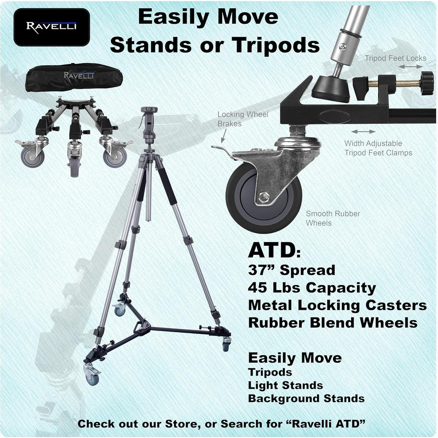 Trípode Profesional Ravelli APGL5 con Cabezal de Bola y Bolsa