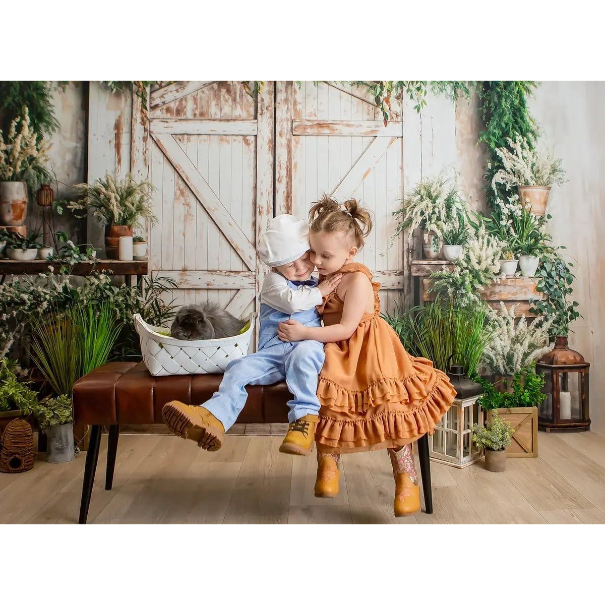 Fondo de Fotografía Kate 2.5x2.5m Microfibra Verde Madera