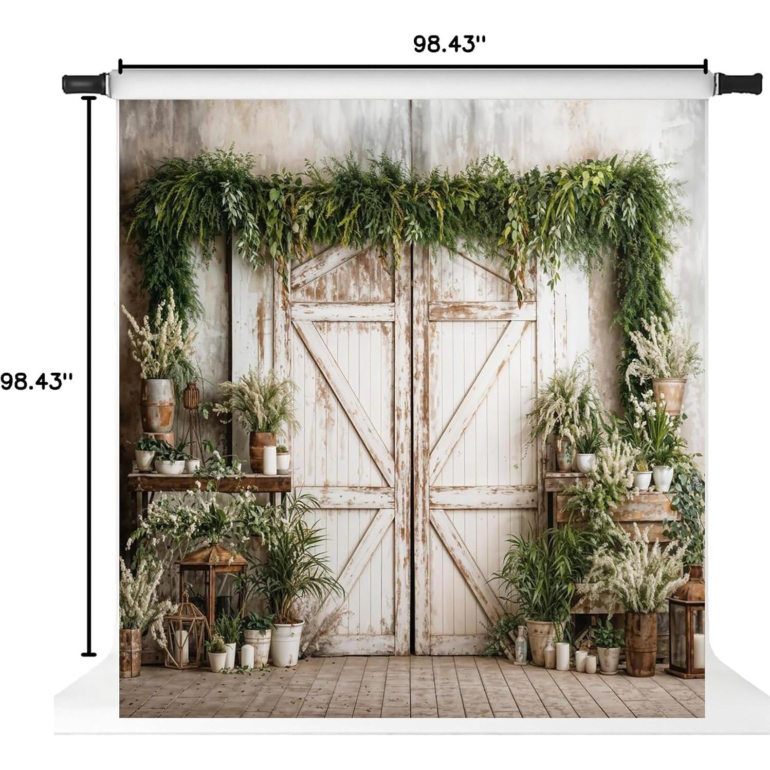 Fondo de Fotografía Kate 2.5x2.5m Microfibra Verde Madera