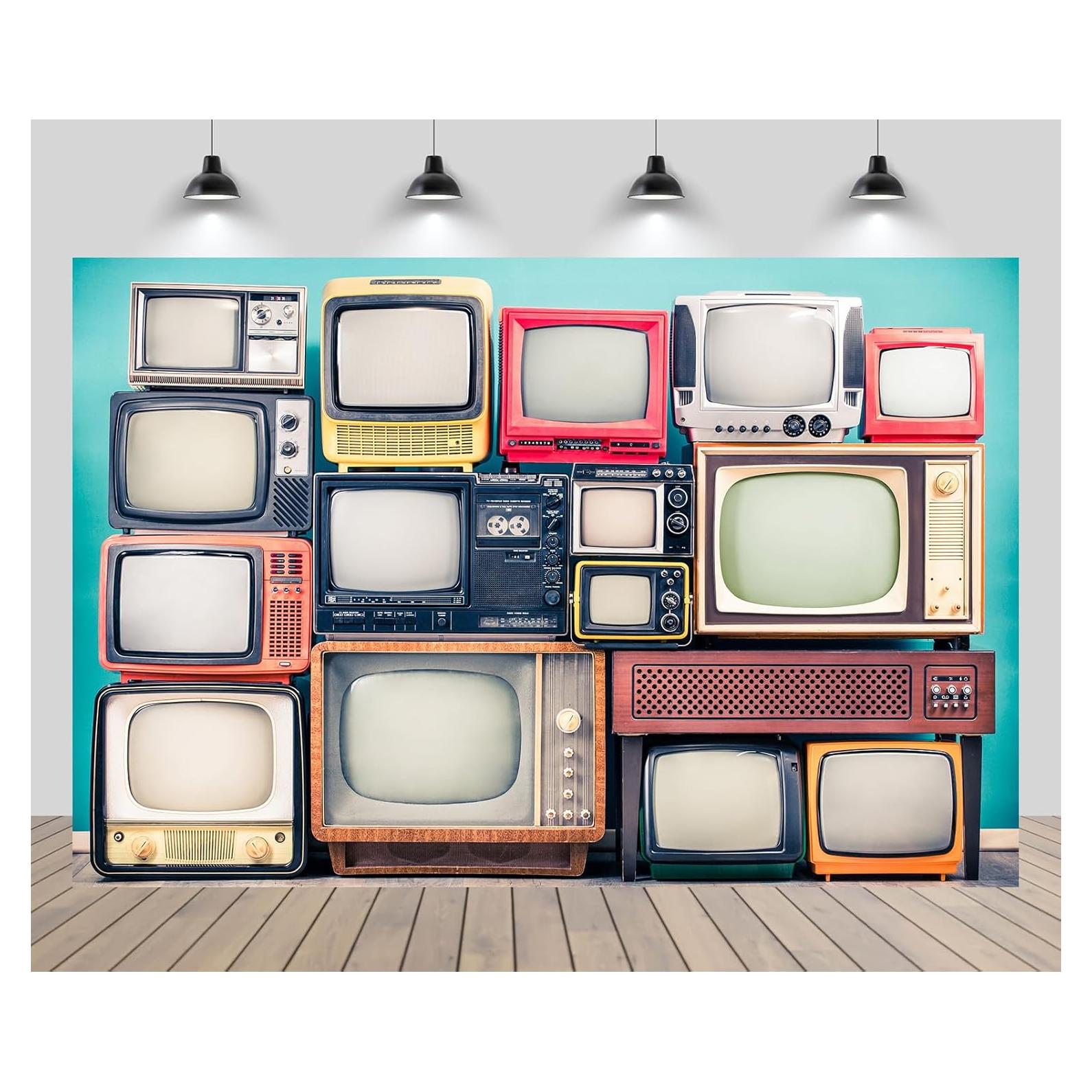 Fondo Retro de TV 4.5x3m CHNYWORK Microfibra Azul Menta