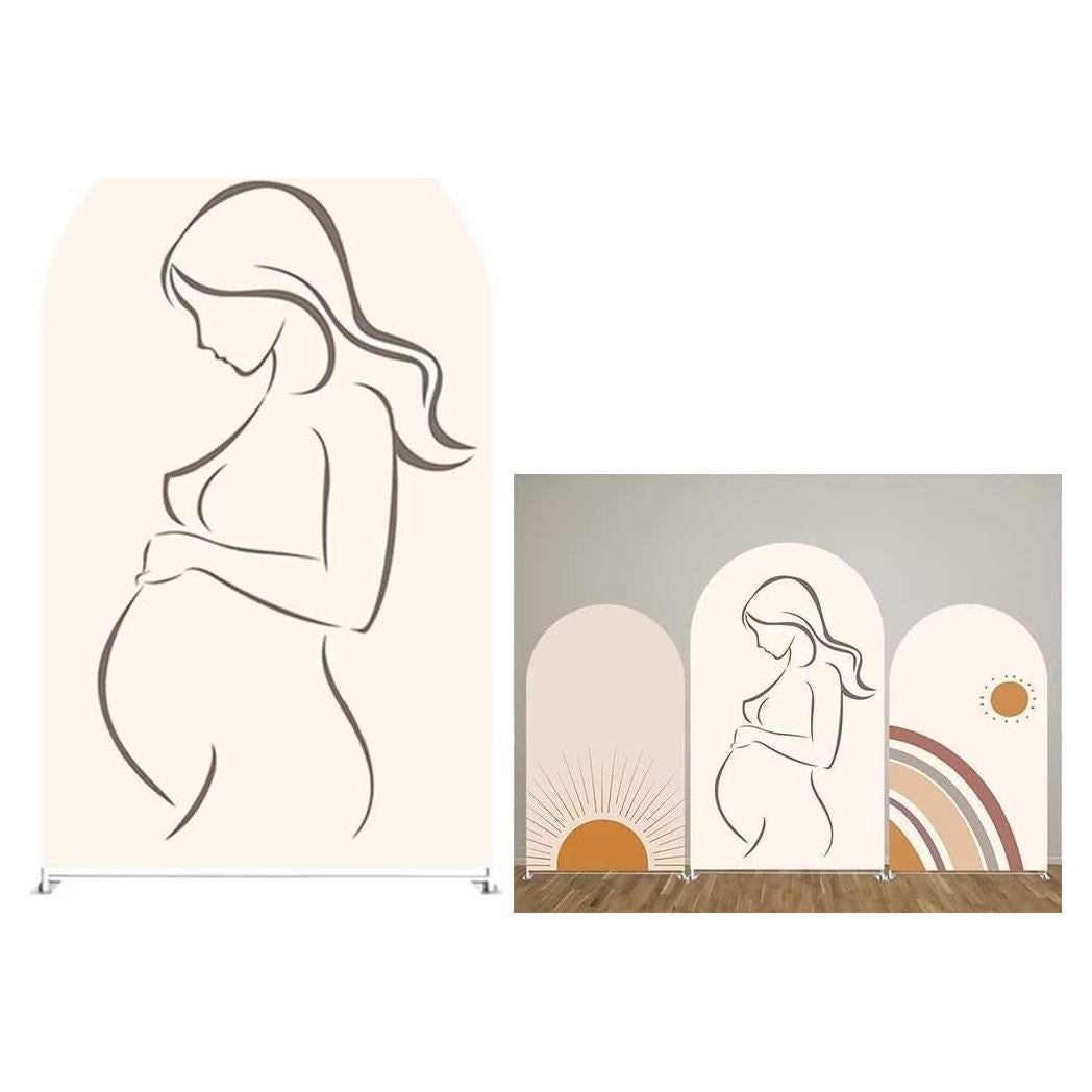 Cubierta de Telón de Fondo Arqueada Doble Cara 120x210 cm