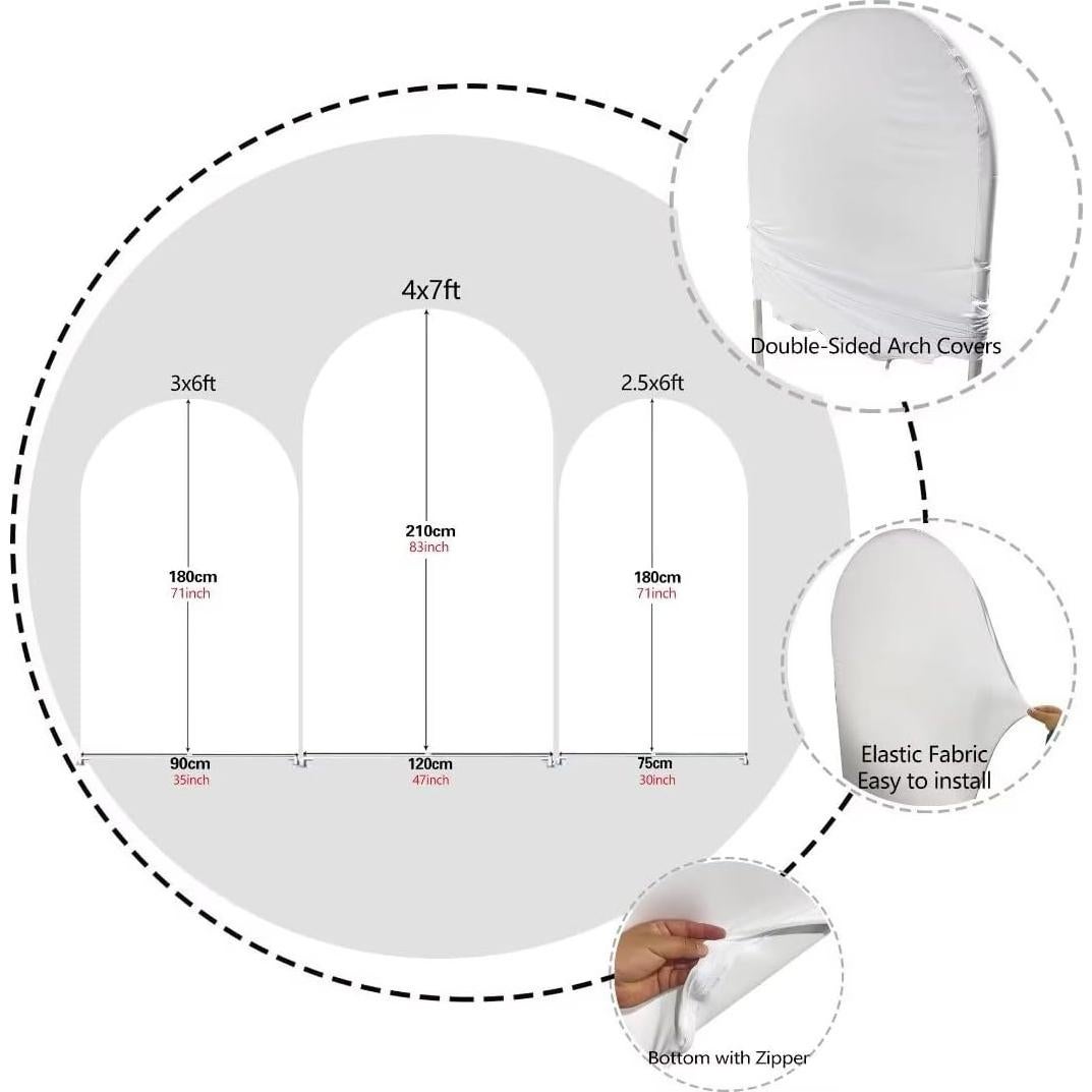 Cubierta de Telón de Fondo Arqueada Doble Cara 120x210 cm