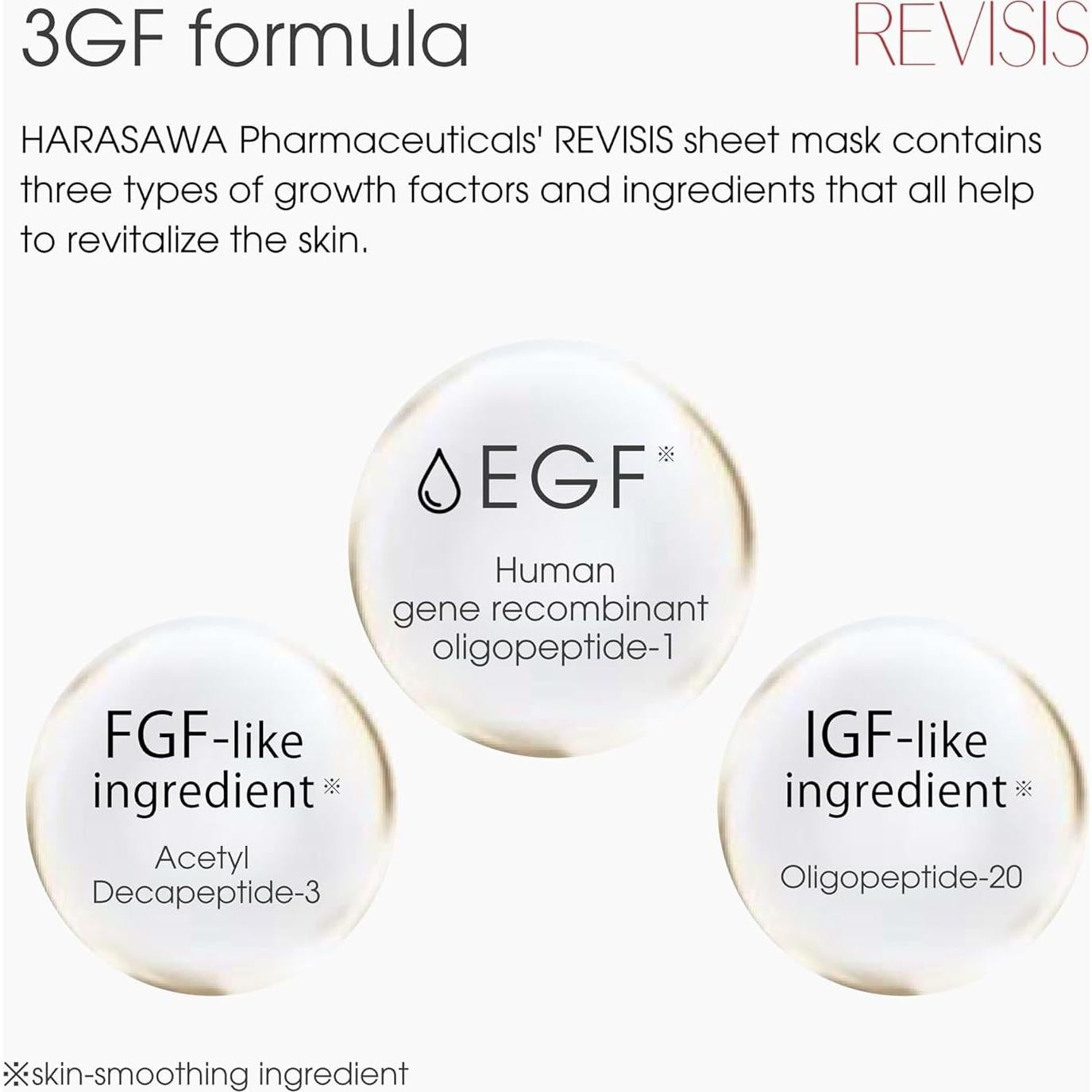 Mascarilla Facial Hidratante REVISIS 30 Hojas Colágeno y Ácido Hialurónico