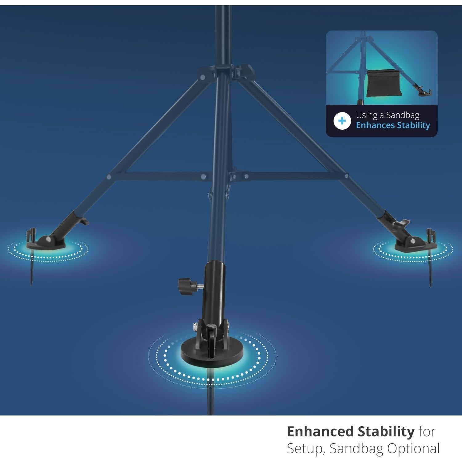 Julius Studio [6 Pack] Backdrop Stands Outdoor Shoe Mount Foot Pad, Tripod Locking on Soil, Grass, Soft Ground, Fixing Anchor, Angle Adjustable Sleeve Holder Stabilizer for Outdoor Events, JSAG858