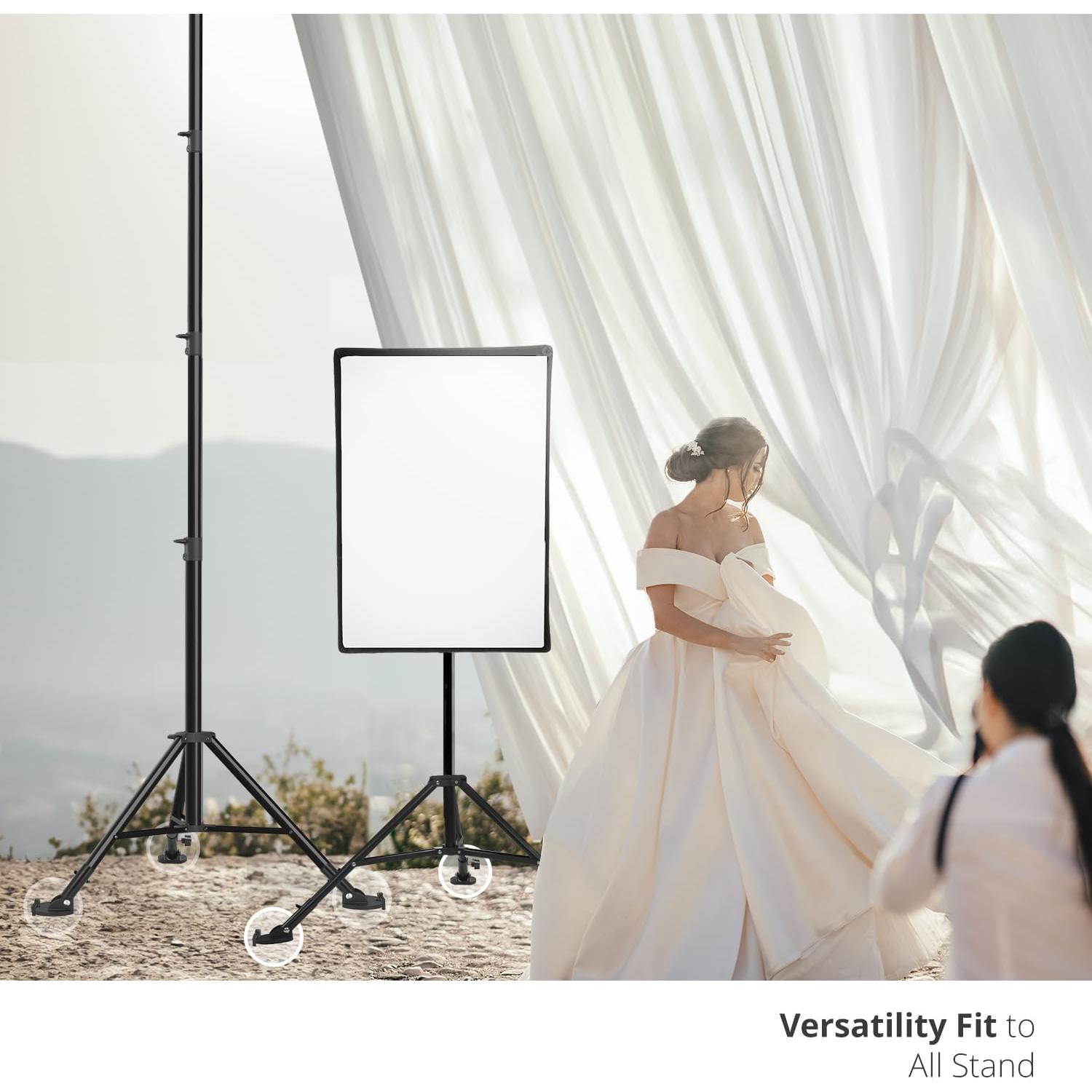 Julius Studio [6 Pack] Backdrop Stands Outdoor Shoe Mount Foot Pad, Tripod Locking on Soil, Grass, Soft Ground, Fixing Anchor, Angle Adjustable Sleeve Holder Stabilizer for Outdoor Events, JSAG858