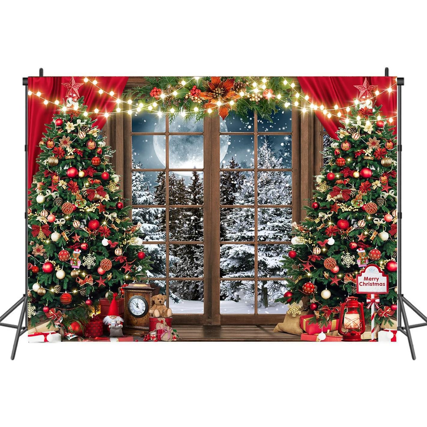 Fondo de Fotografía Navidad 2.1x1.5m Vinilo Hnzwbxg