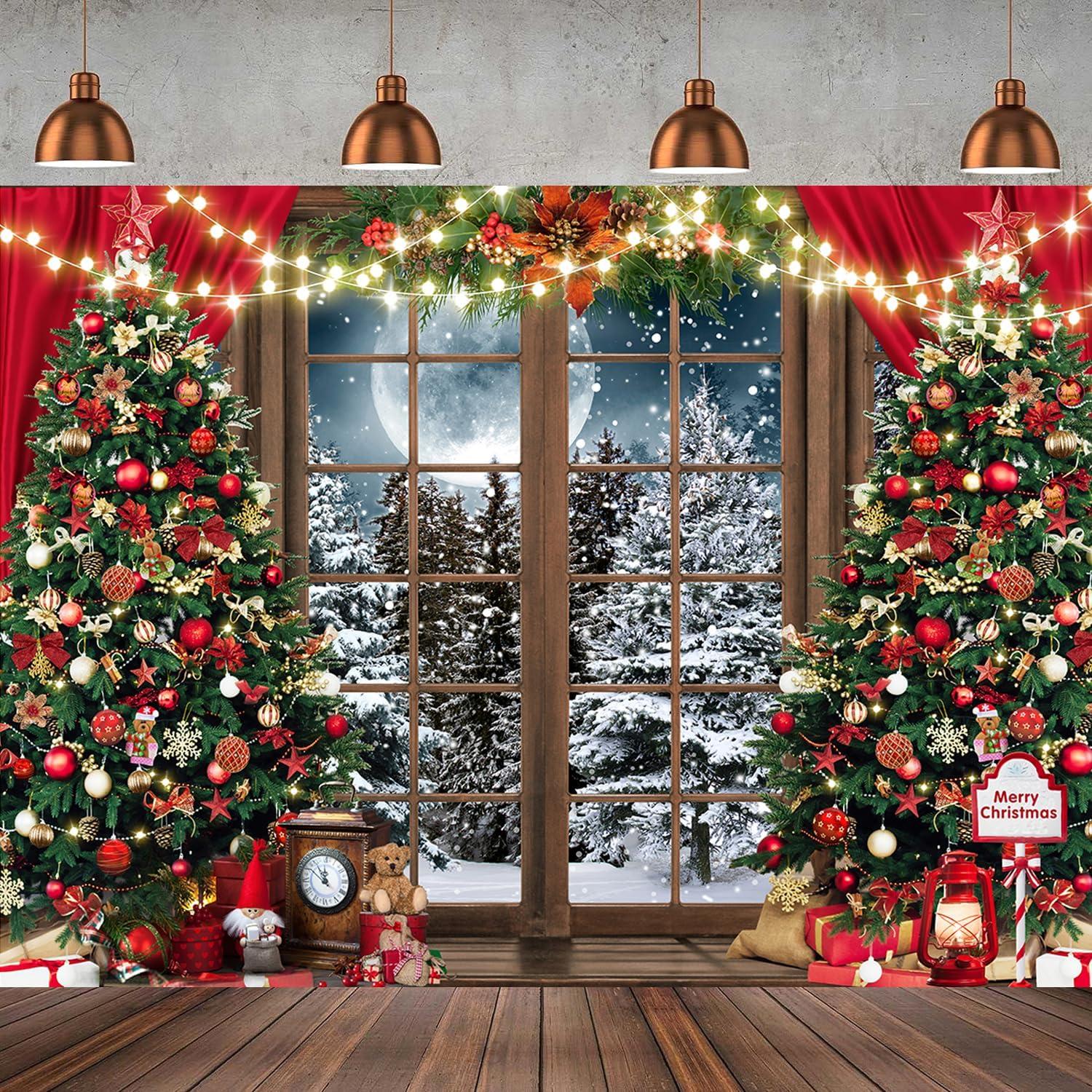 Fondo de Fotografía Navidad 2.1x1.5m Vinilo Hnzwbxg