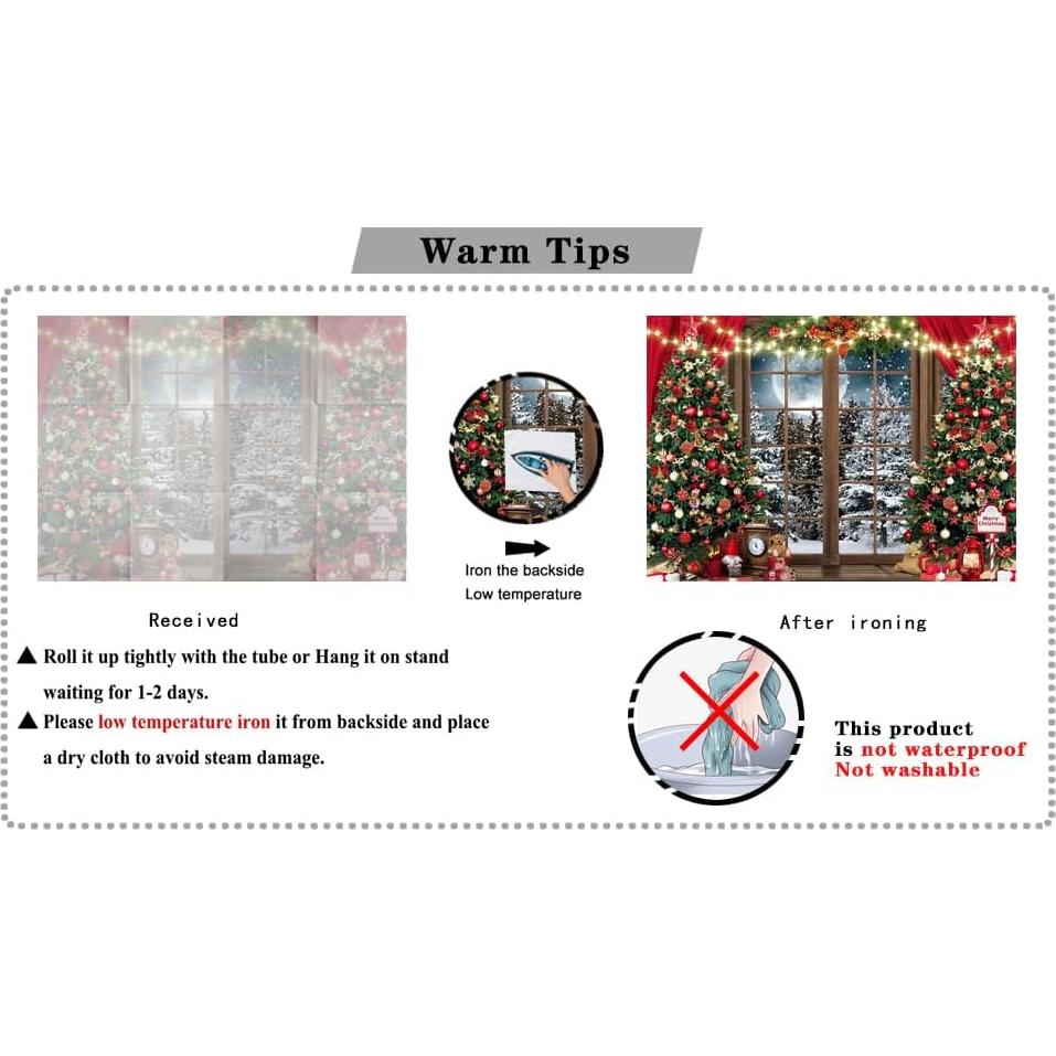 Fondo de Fotografía Navidad 2.1x1.5m Vinilo Hnzwbxg