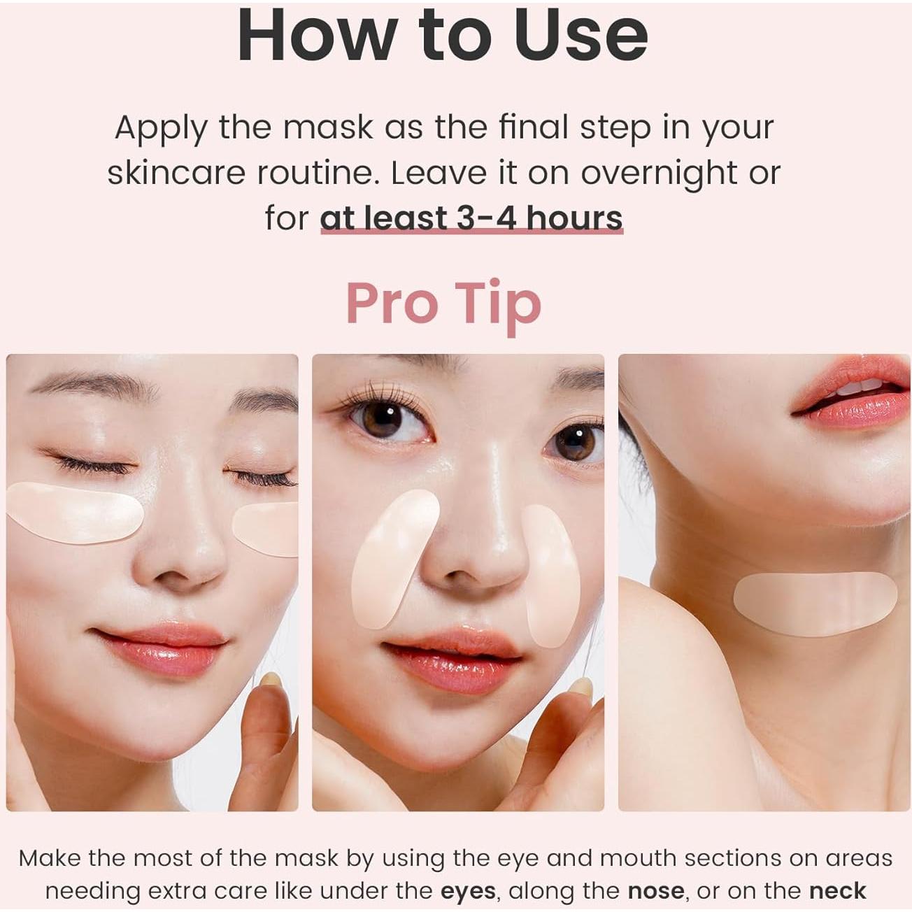 Mascarilla Facial Bio-Colágeno Elvira - Hidratante Noche 4 Pzas