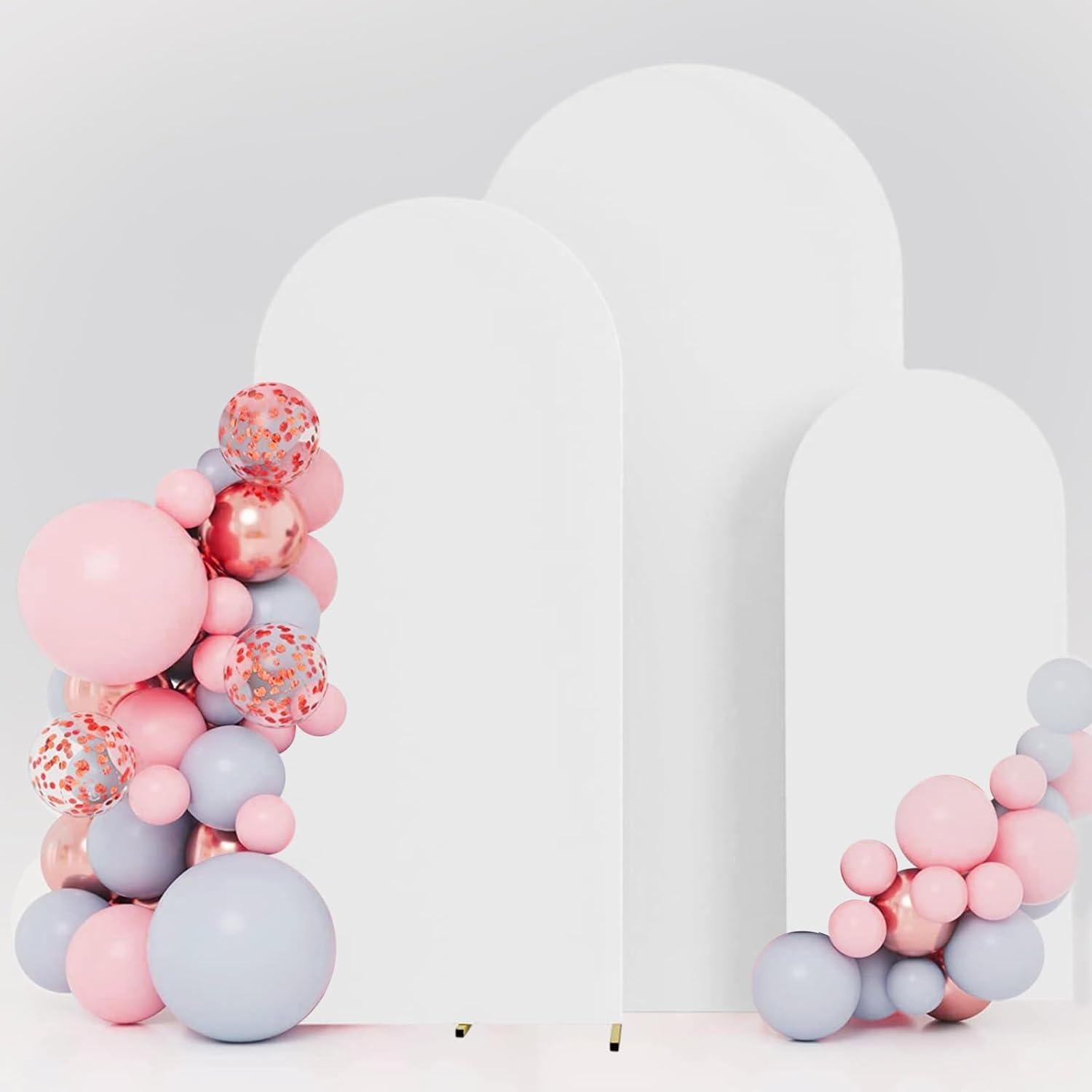 Cubierta de Arco de Boda Fantasyon 3 Set Spandex Blanca 1.22m-2.01m