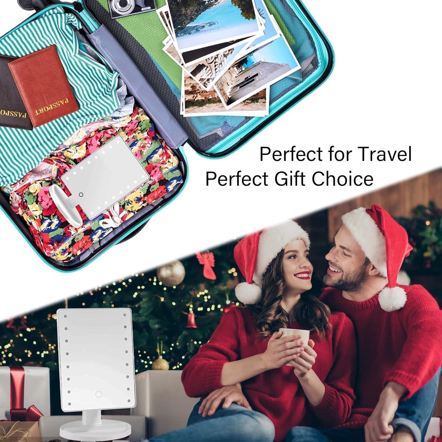 Espejo de Maquillaje Iluminado KOOKIN 26.67x16.26cm USB