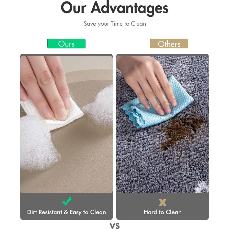 Alfombra de Baño MontVoo Beige Antideslizante 61x89cm