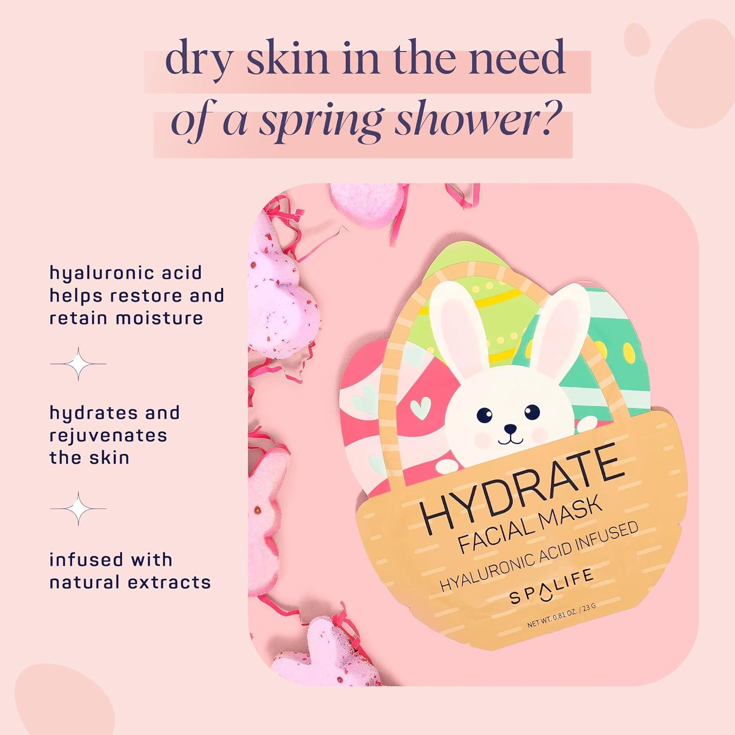 Máscaras Faciales SpaLife 9 Pack - Ácido Hialurónico, Colágeno, Vitamina C