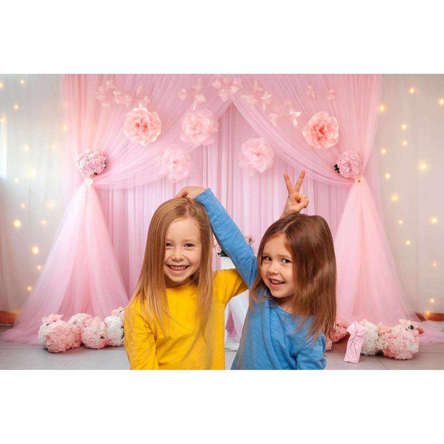 Fondo Fotográfico Colgante Mitivcati 2.2x1.5m Tulle Rosa