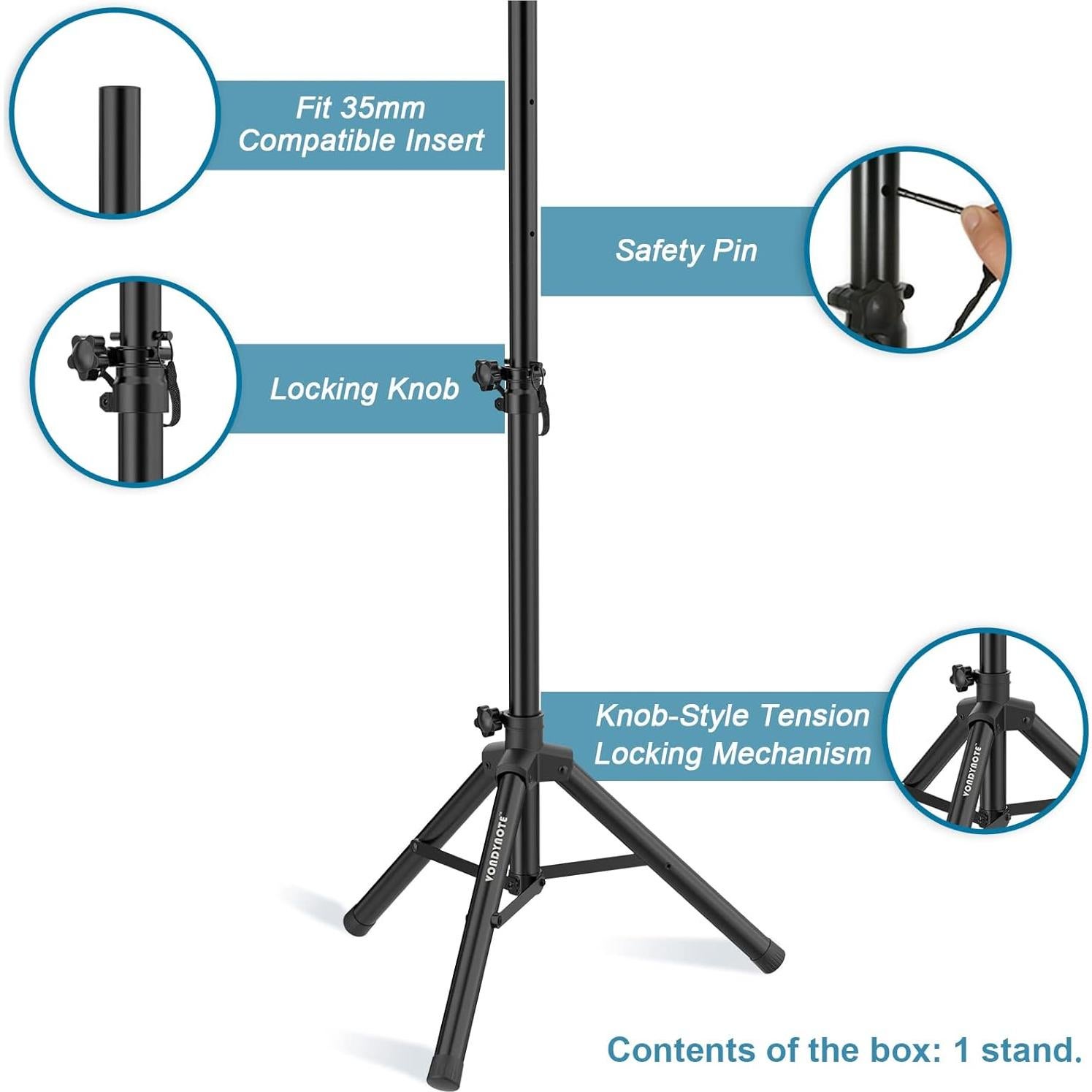 Soporte de Altavoz Tripode Vondynote Ajustable 85.1-135.9 cm