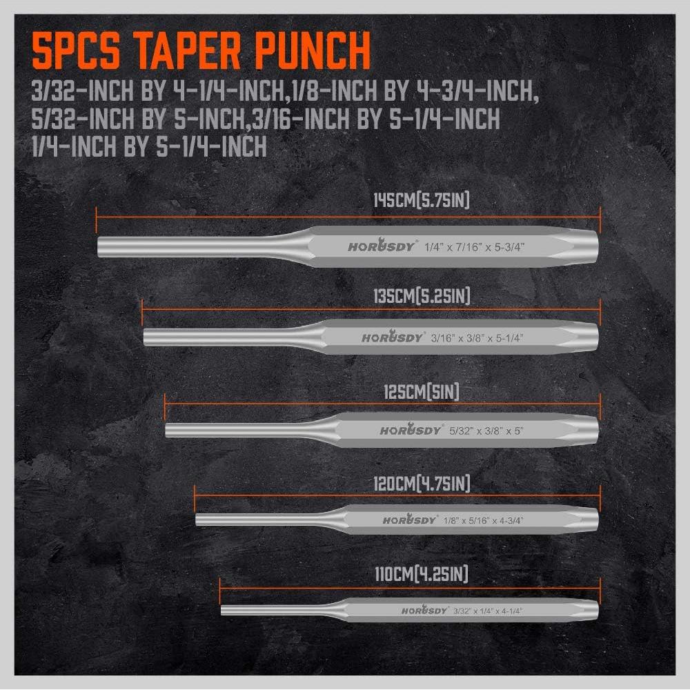 Juego de Punch y Cinceles 16 Piezas HORUSDY CR-V