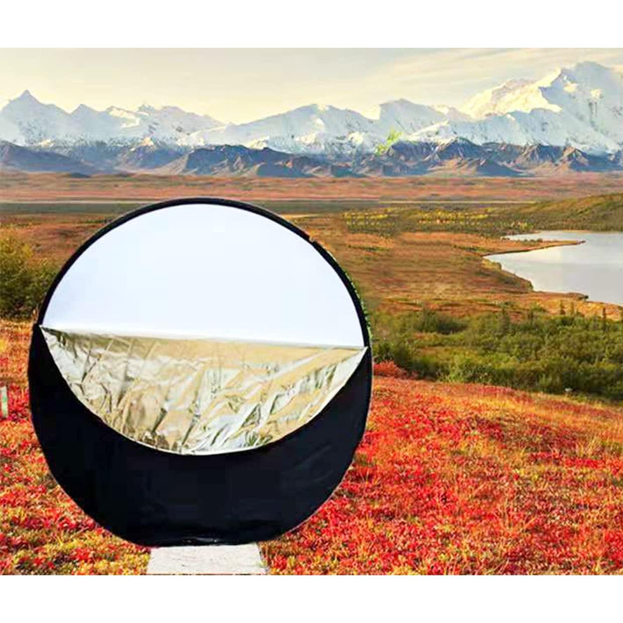 Reflector de Fotografía 5 en 1 ZMURED 80 cm con Soporte y Bolsa