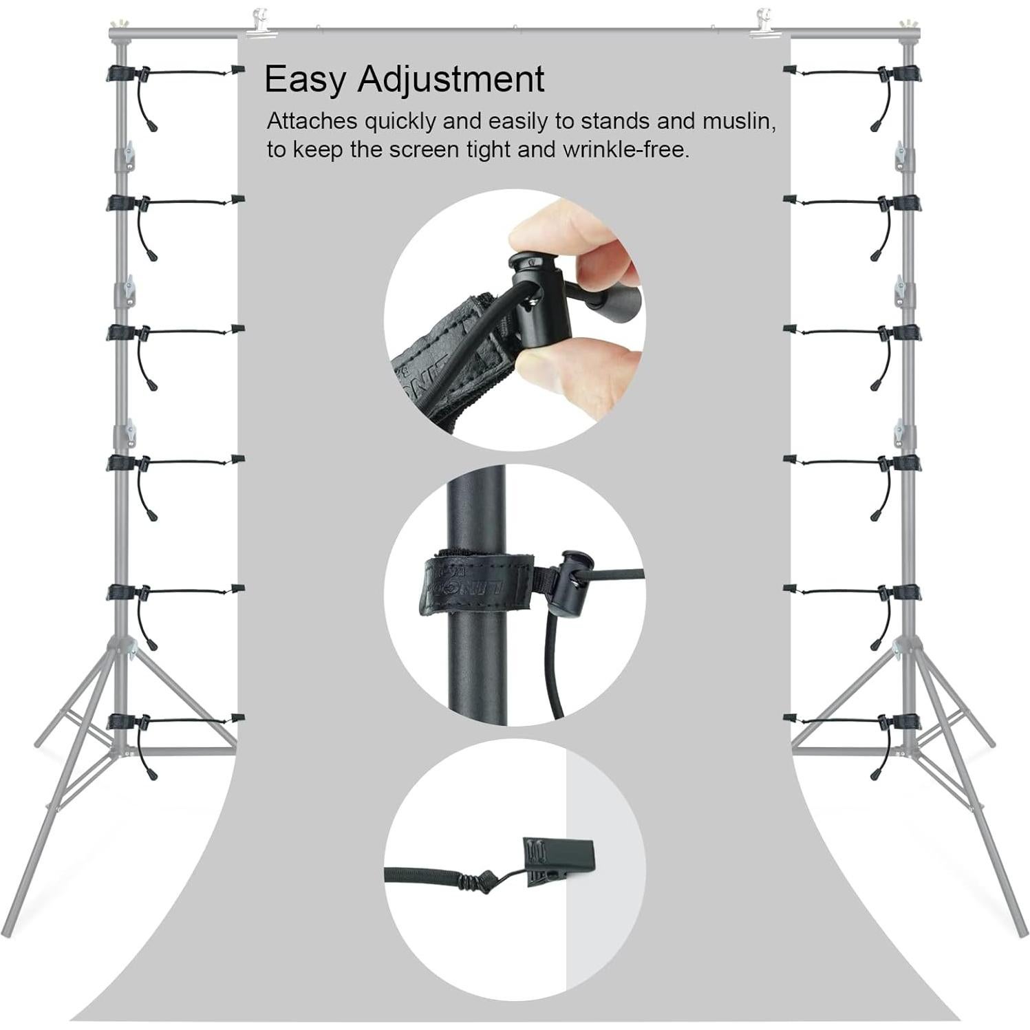 Abrazadera Ajustable LINCO 12-Pack para Fondo Fotográfico