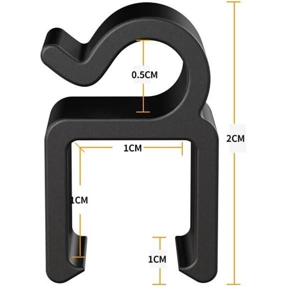 Paquete de 20 Clips de Cable para Micrófono Organizador Negro
