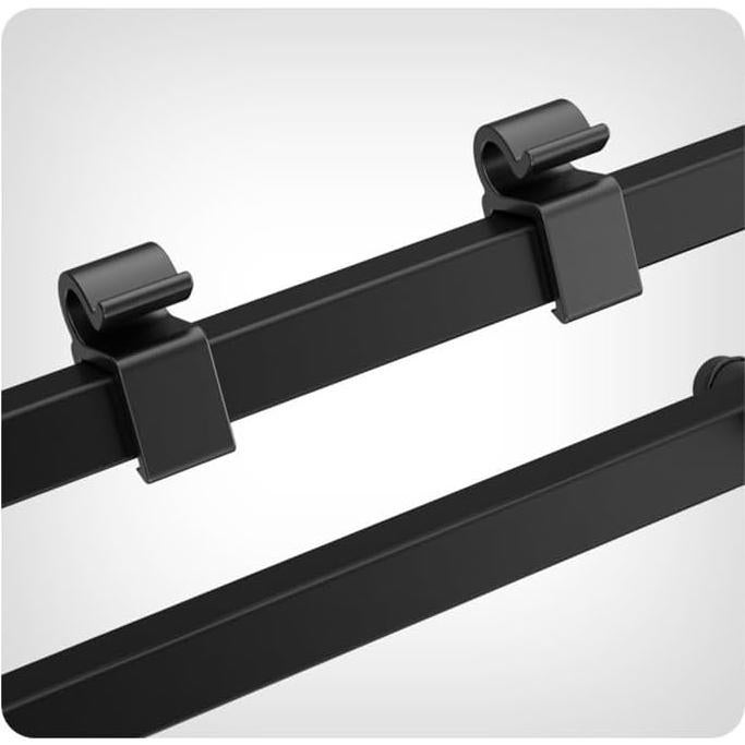 Paquete de 20 Clips de Cable para Micrófono Organizador Negro