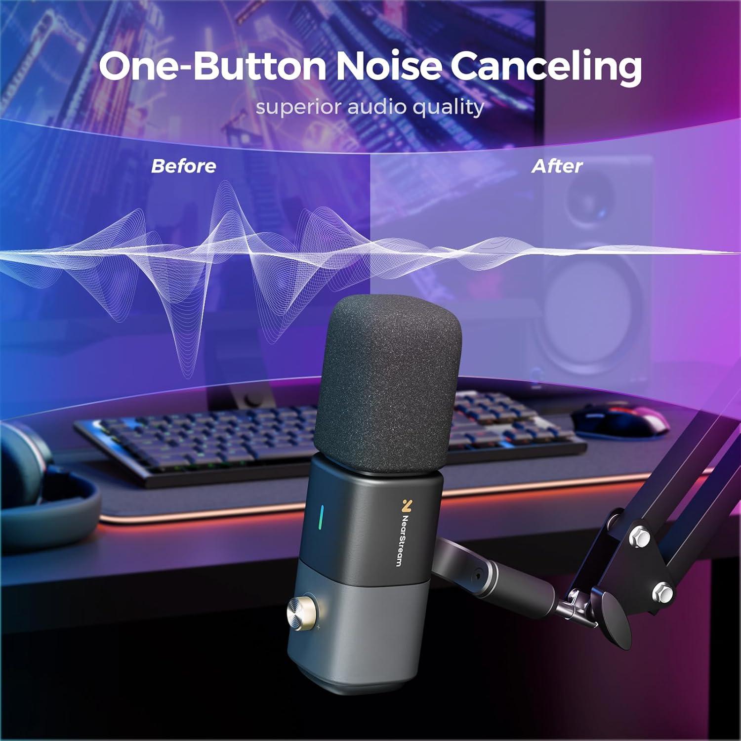 Micrófono de condensador AM20X USB/XLR con soporte ajustable