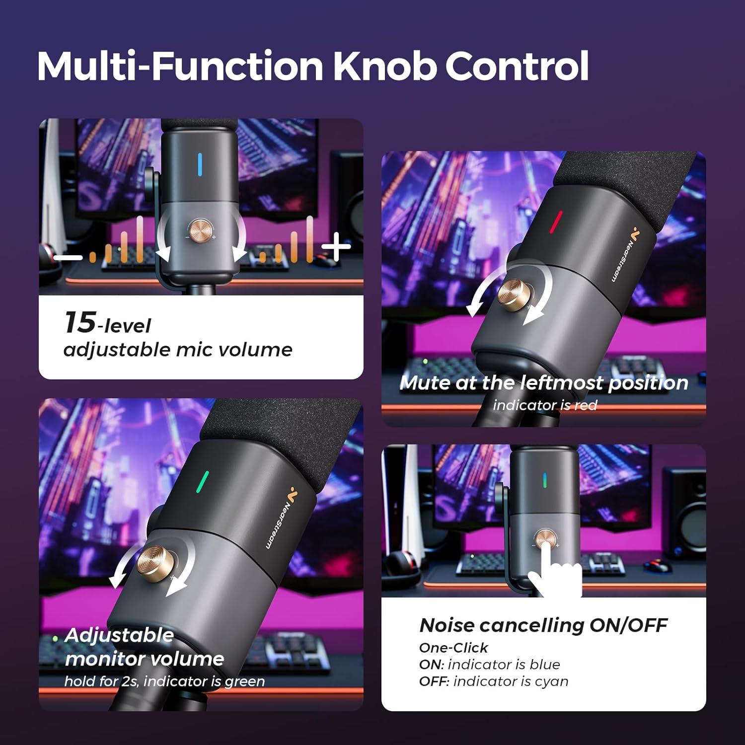 Micrófono de condensador AM20X USB/XLR con soporte ajustable