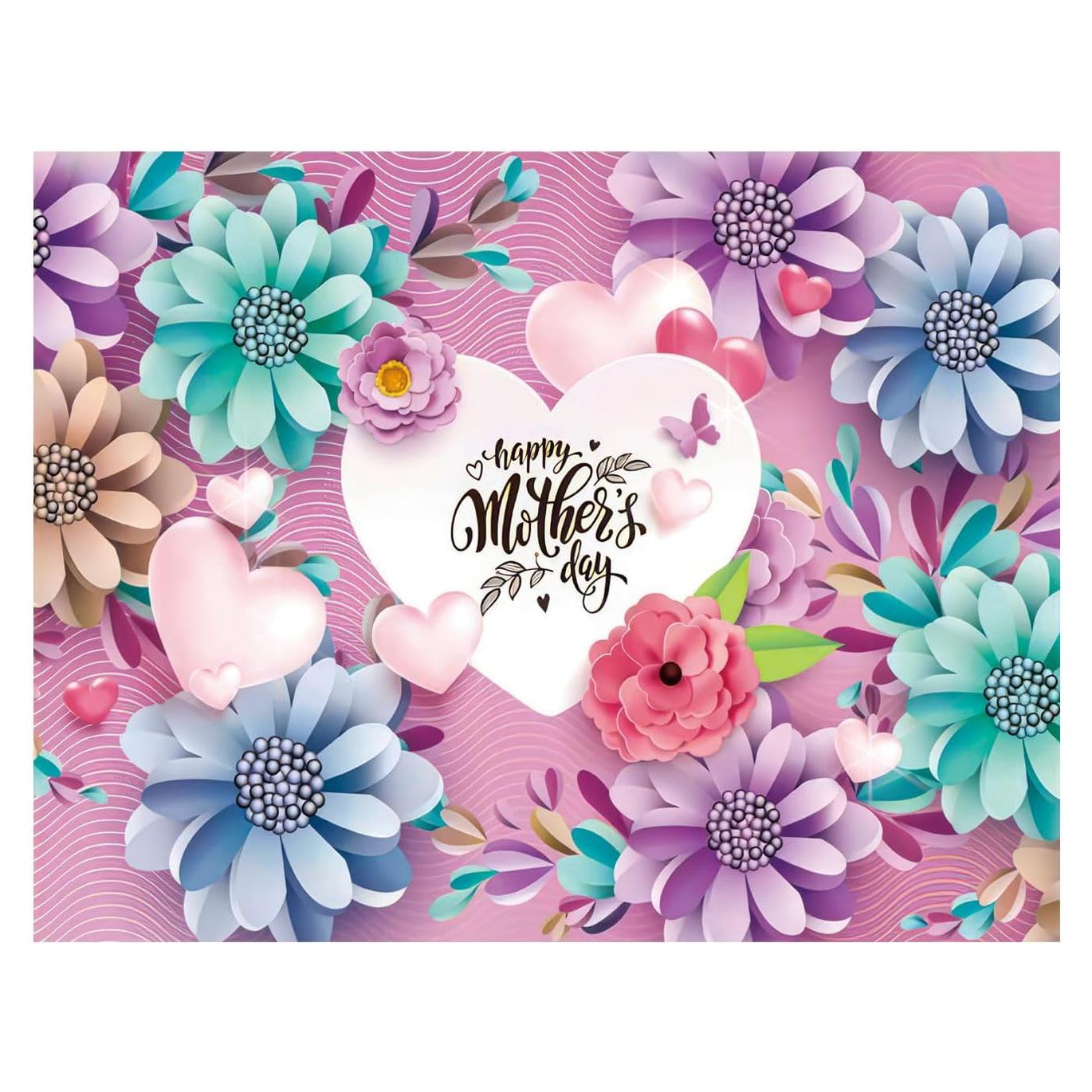 Fondo de Fotografía Día de la Madre YYNXSY 2.4x1.8m Vinilo