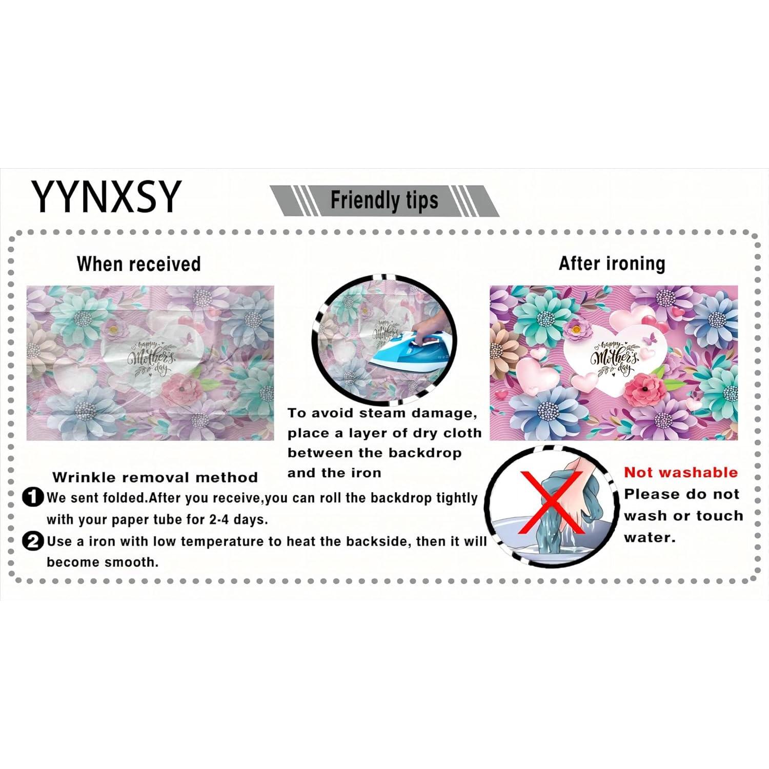 Fondo de Fotografía Día de la Madre YYNXSY 2.4x1.8m Vinilo