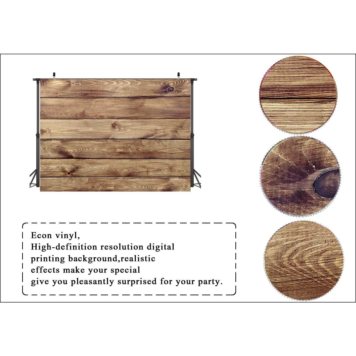 Fondo de Fotografía LTLYH 1.5x2.1m Madera Rústica Beige