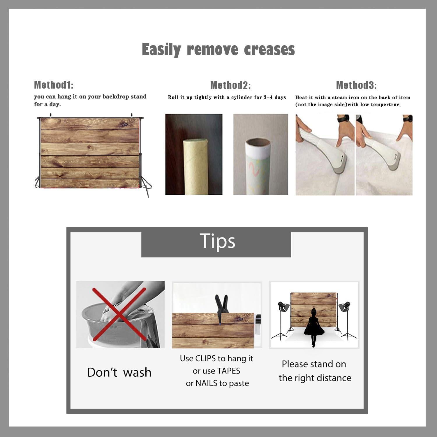 Fondo de Fotografía LTLYH 1.5x2.1m Madera Rústica Beige