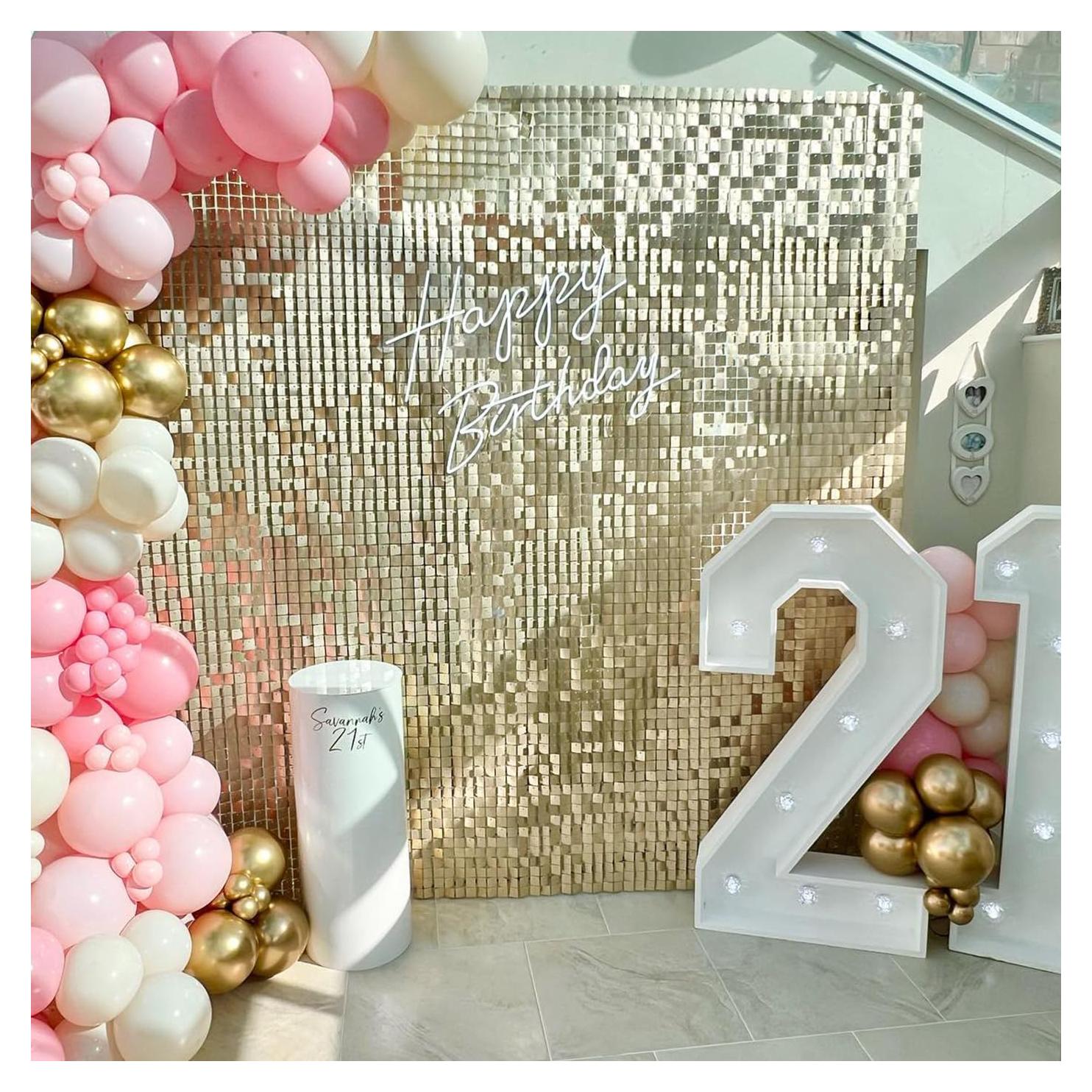 Paneles de Lentejuelas Brillantes B-COOL 30 Piezas 1.83m x 1.83m