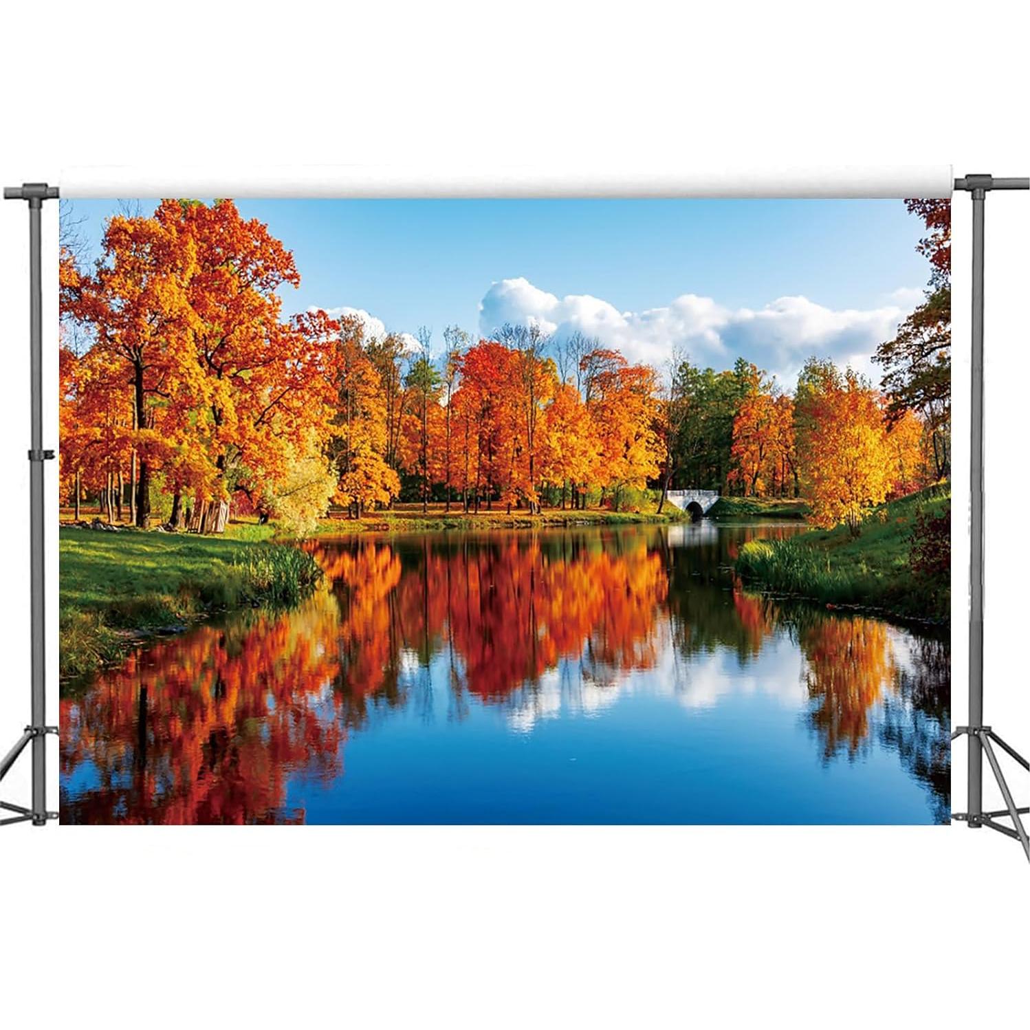 Fondo de Fotografía Yeele 1.5x1m Lago Otoño Natural