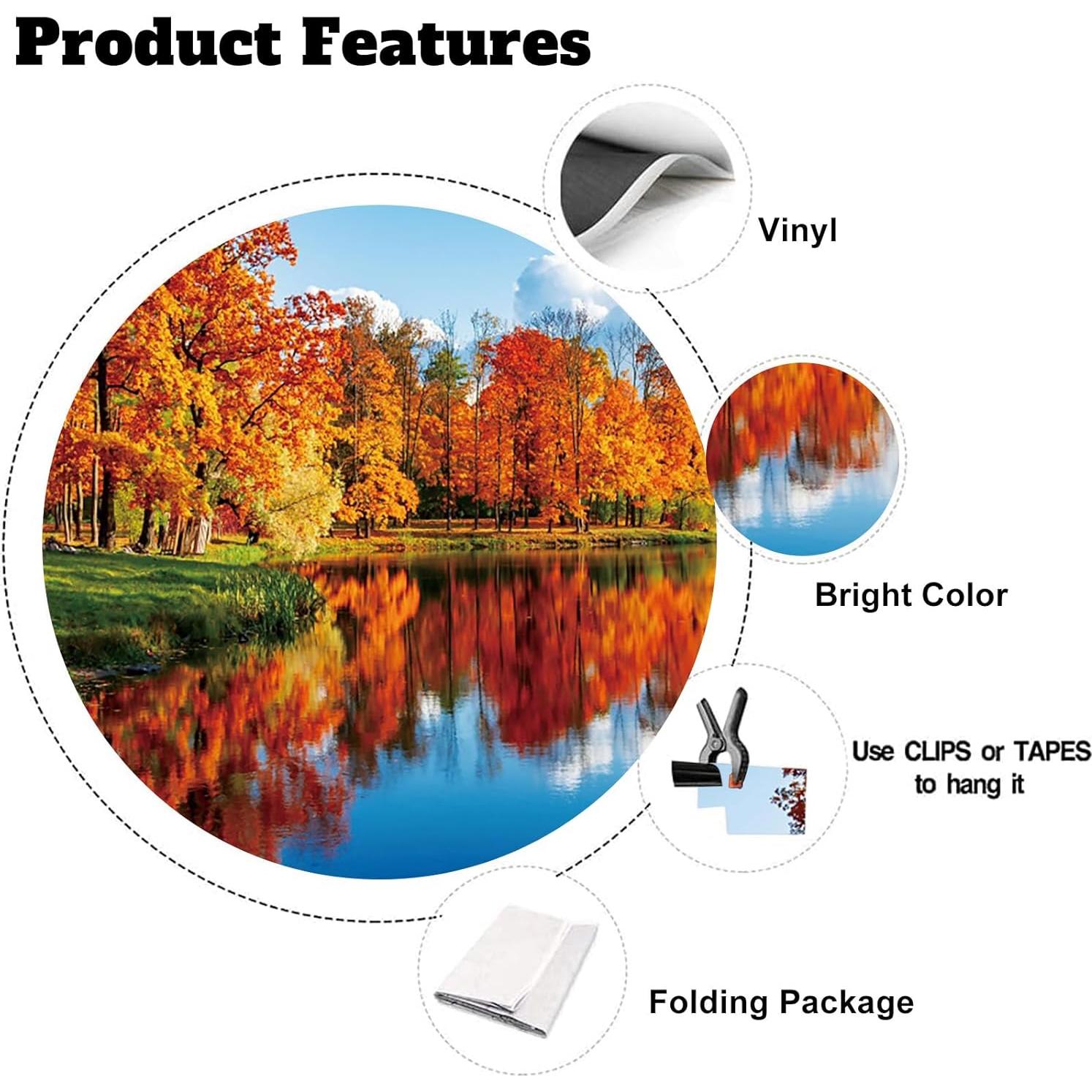 Fondo de Fotografía Yeele 1.5x1m Lago Otoño Natural