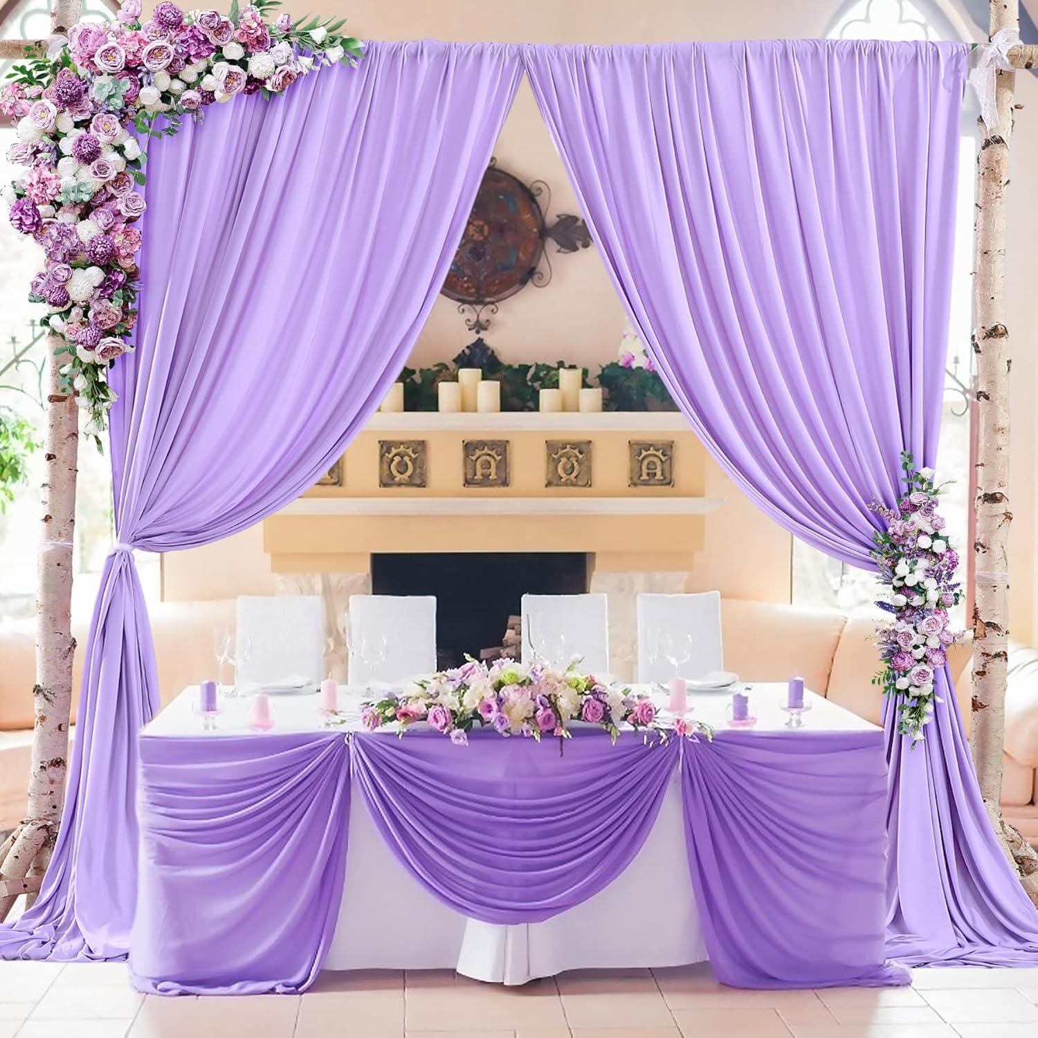 Cortina de Fondo Lavanda Gogoparti 2 Paneles 1.52m x 3.05m