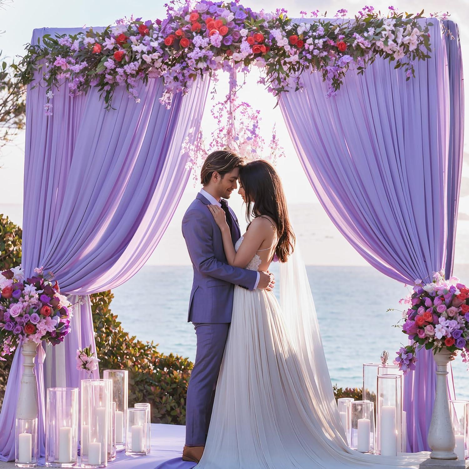 Cortina de Fondo Lavanda Gogoparti 2 Paneles 1.52m x 3.05m