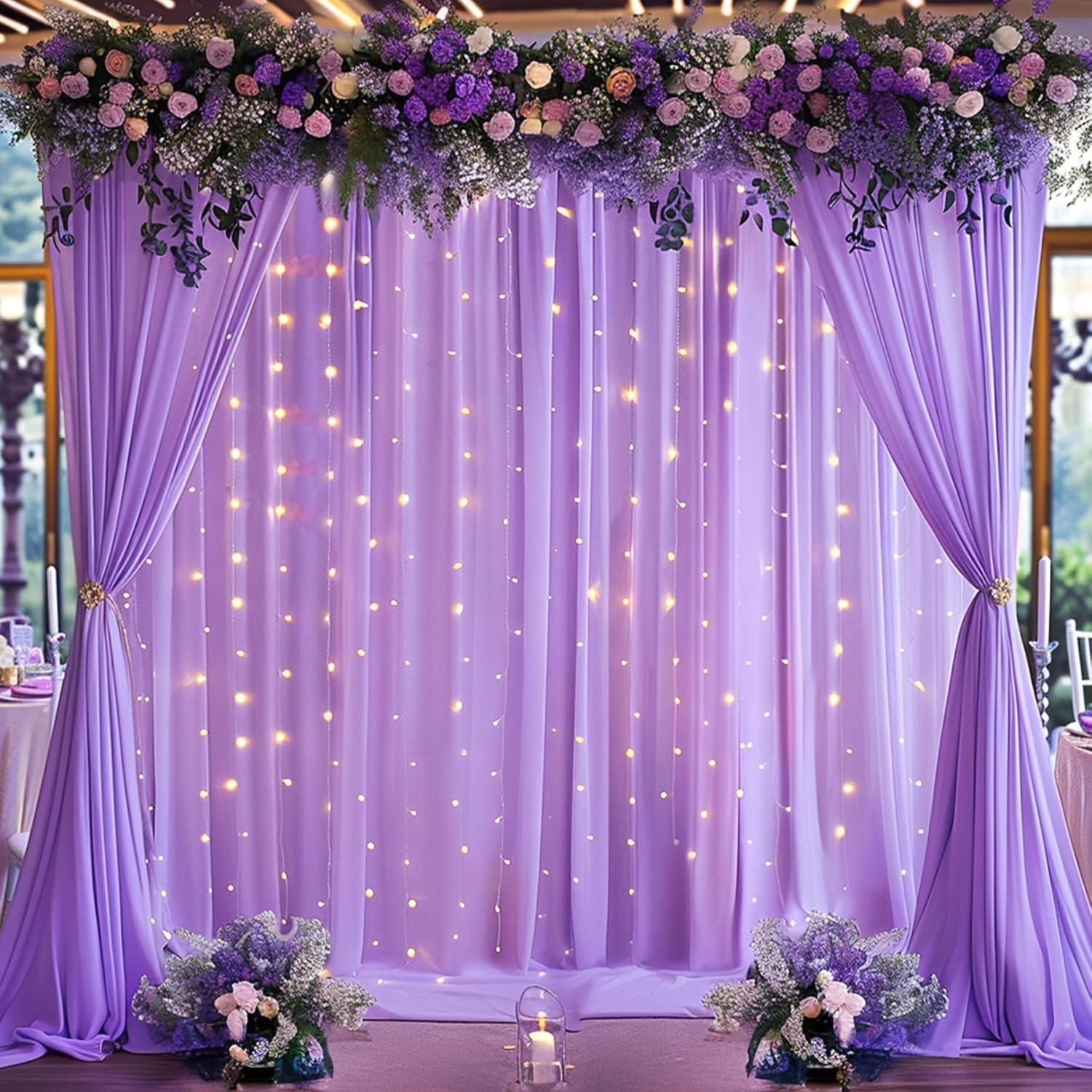 Cortina de Fondo Lavanda Gogoparti 2 Paneles 1.52m x 3.05m