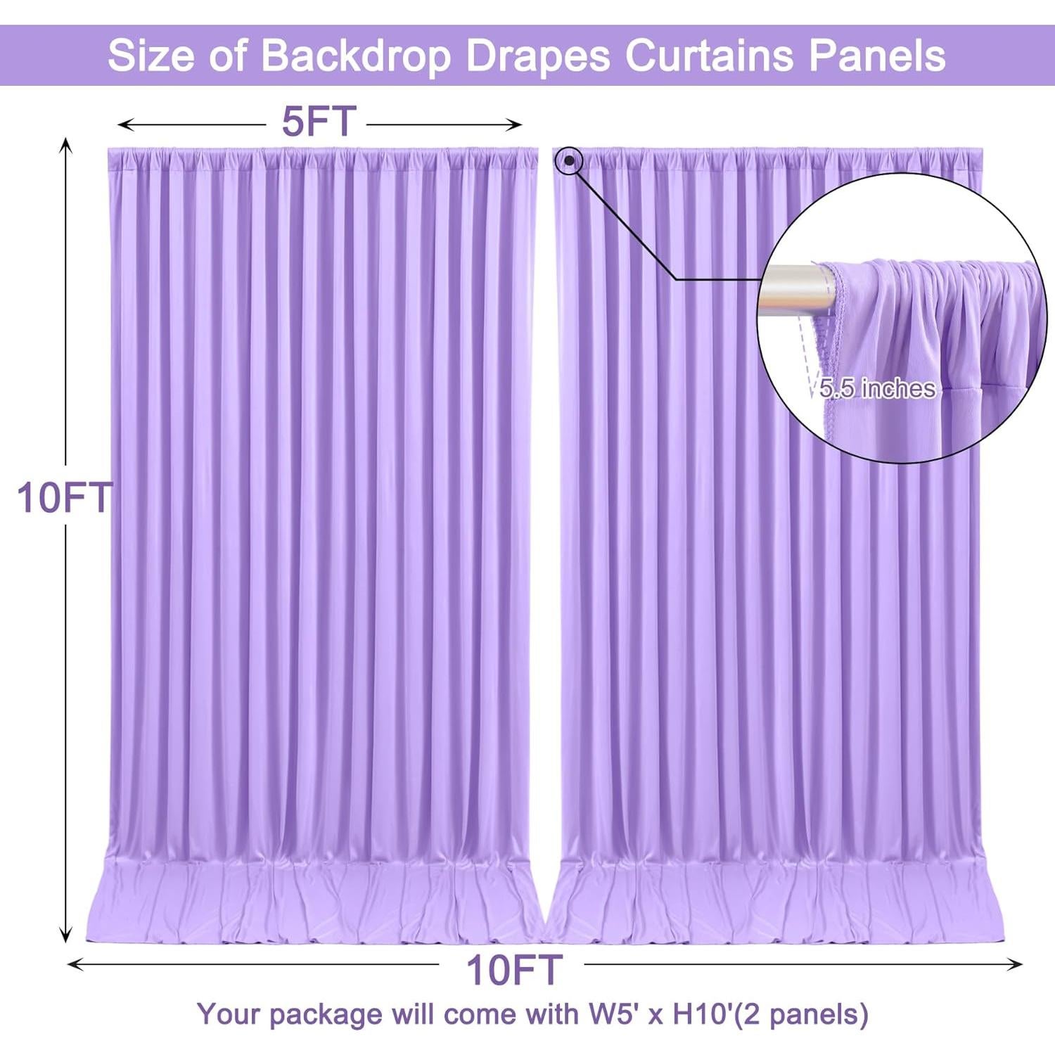Cortina de Fondo Lavanda Gogoparti 2 Paneles 1.52m x 3.05m