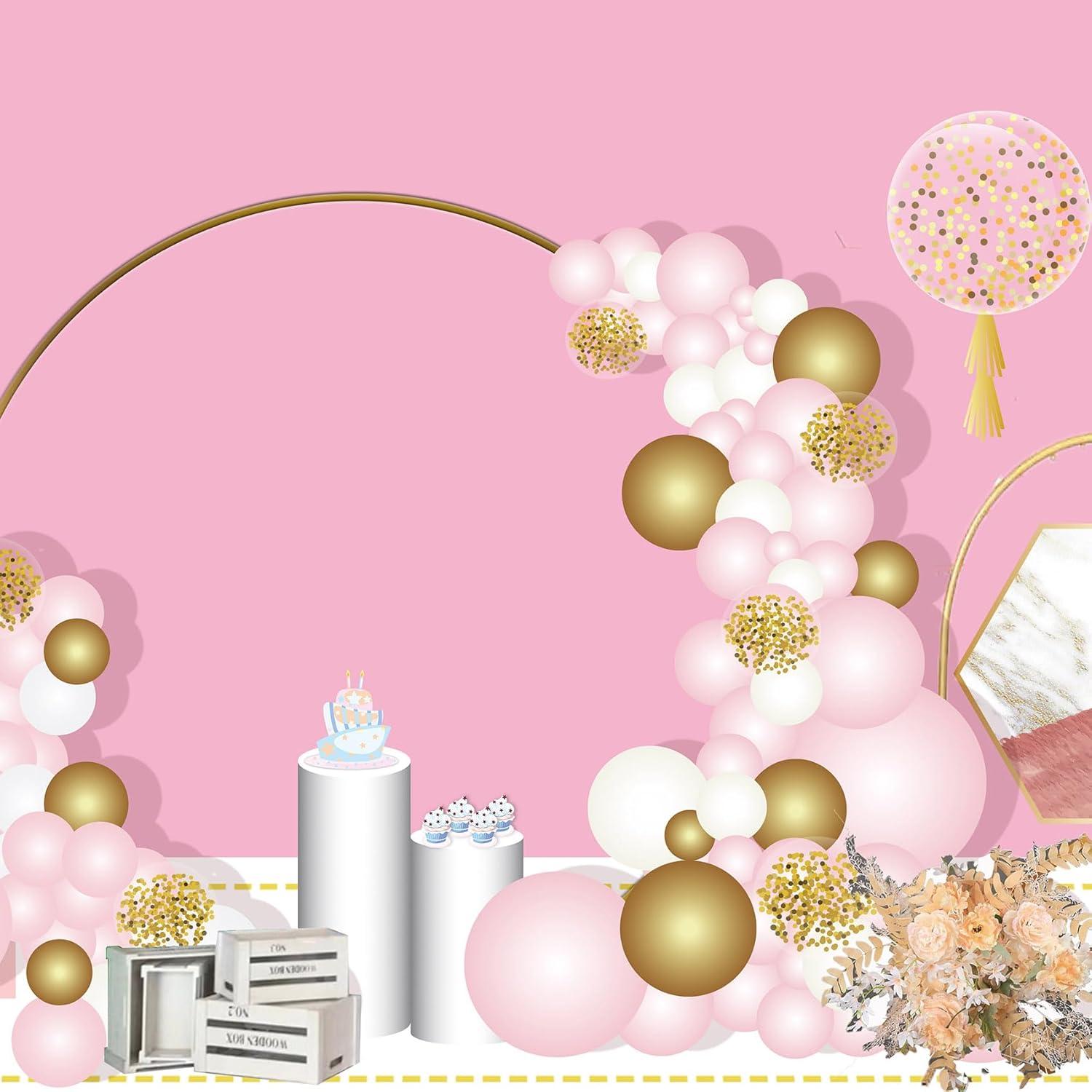 Fondo de Vinilo Rosa Bebé 5x7ft HVEST para Fotografía