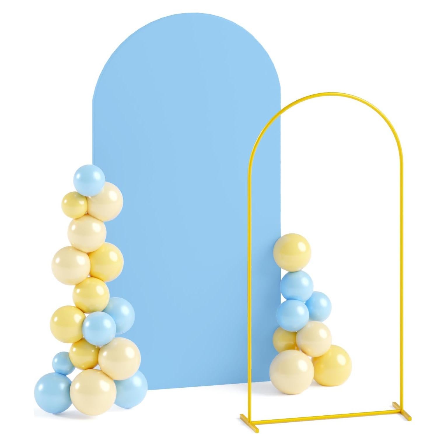 Juego de Soporte y Cubierta para Arco de Boda ROMANKAS 2.2m Azul Bebé