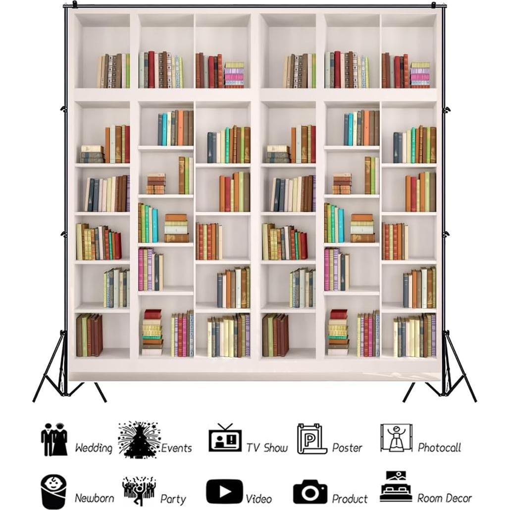 Fondo de Fotografía AOFOTO 1.8x1.8m Estantería Blanca
