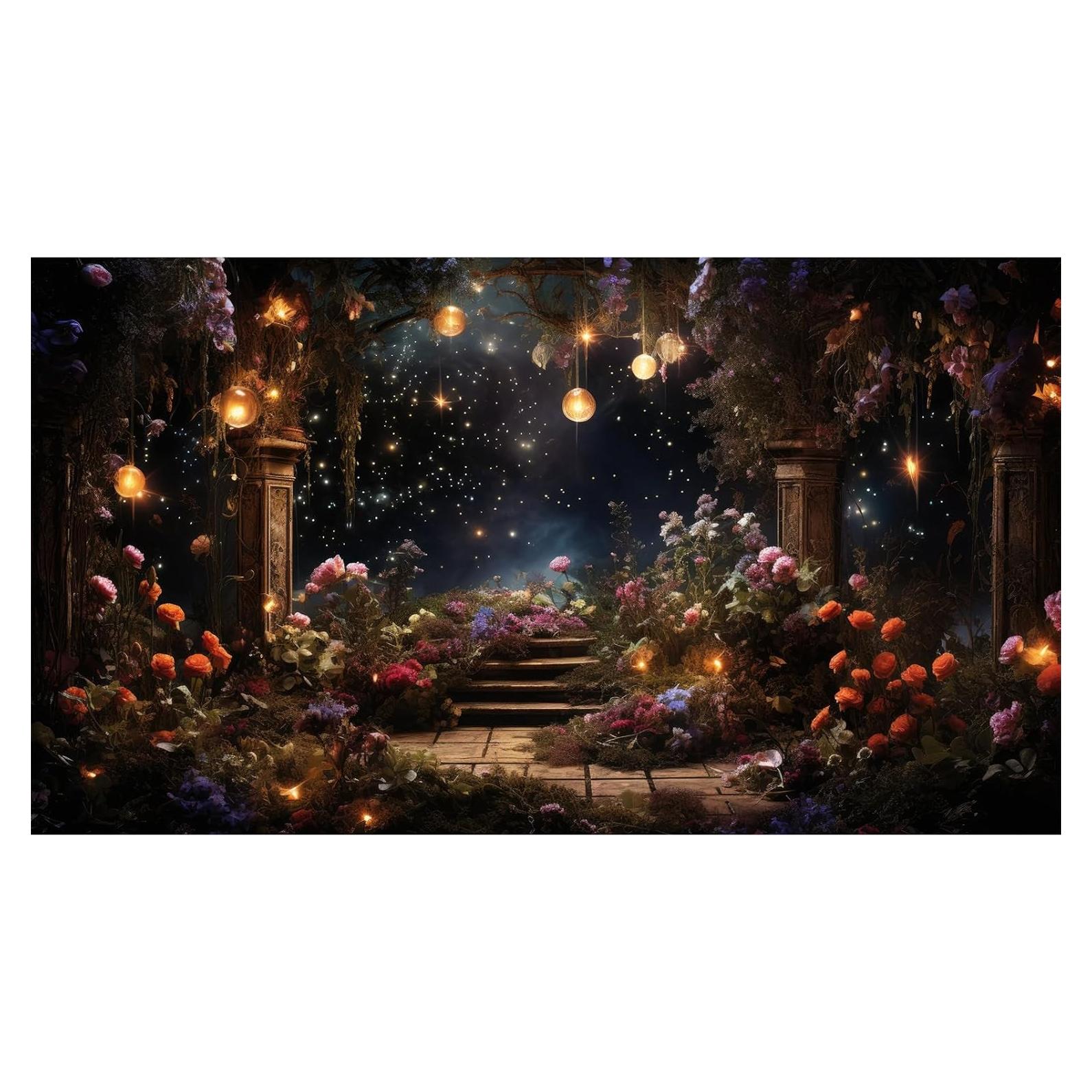 Fondo de Fotografía Jardín Fantasía Mitivcati 2.2x1.5m