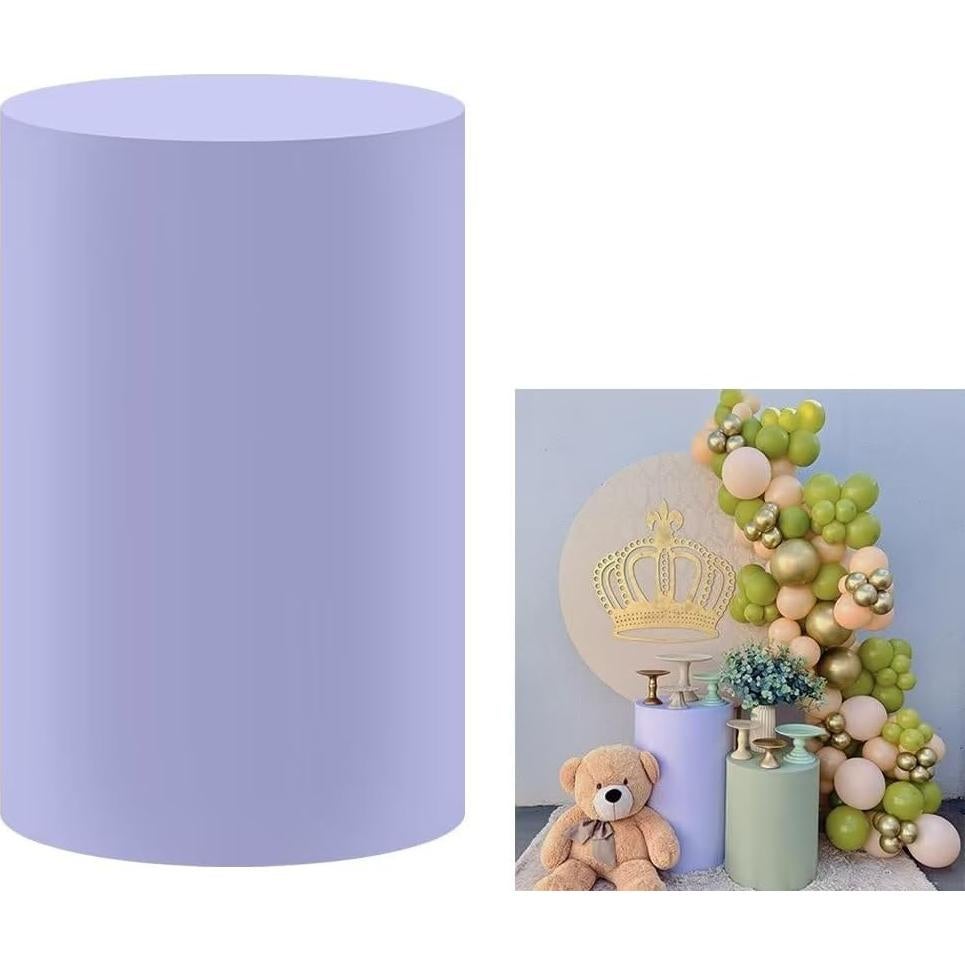 Cubiertas de Pedestal Spandex Elástico 5 pcs Color Púrpura Claro