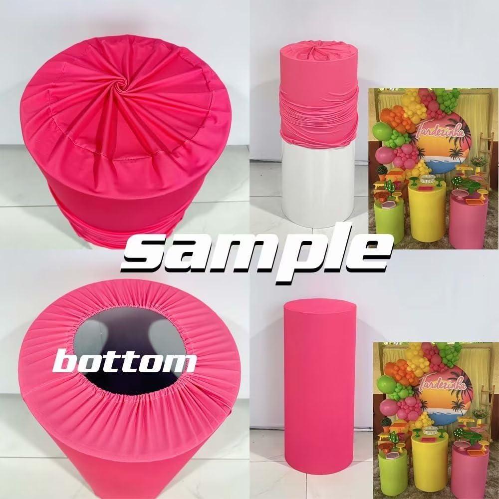 Cubiertas de Pedestal Spandex Elástico 5 pcs Color Púrpura Claro