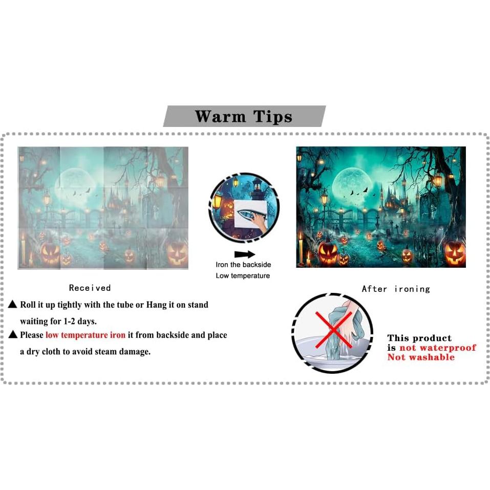 Fondo de Fotografía Halloween 210x150cm Castillo Embrujado