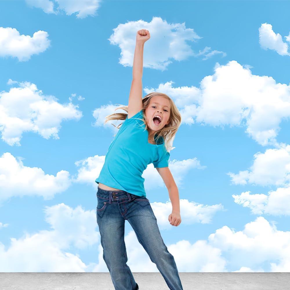 Telón de Fondo Fotográfico Yongqian 2.13x1.52m Cielo Azul Nubes