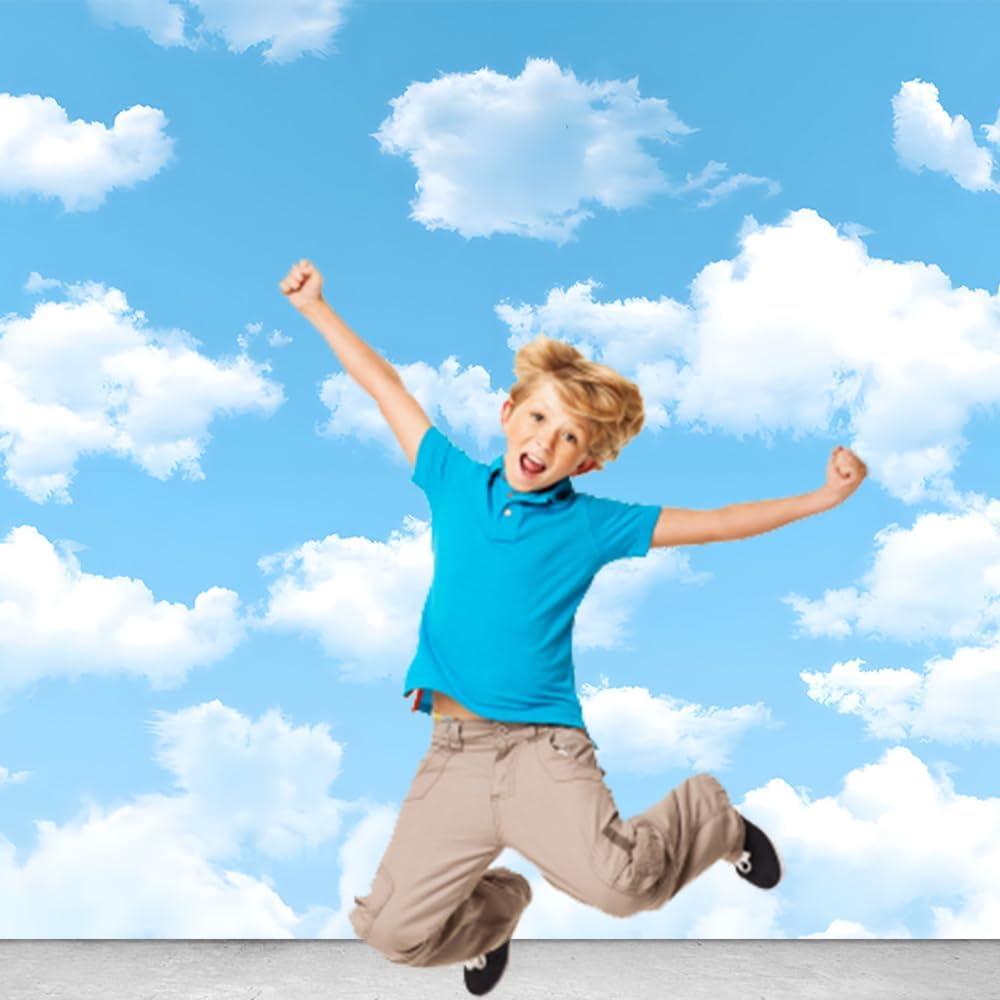 Telón de Fondo Fotográfico Yongqian 2.13x1.52m Cielo Azul Nubes