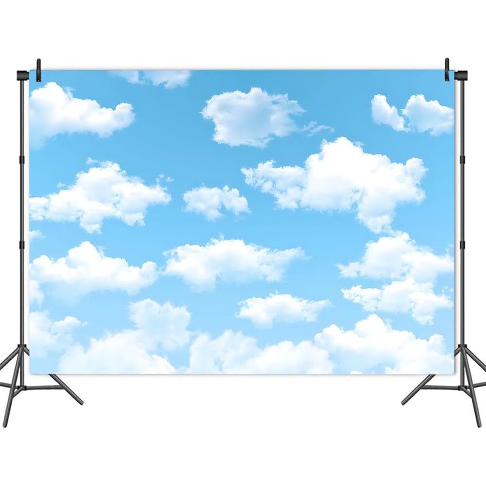 Telón de Fondo Fotográfico Yongqian 2.13x1.52m Cielo Azul Nubes