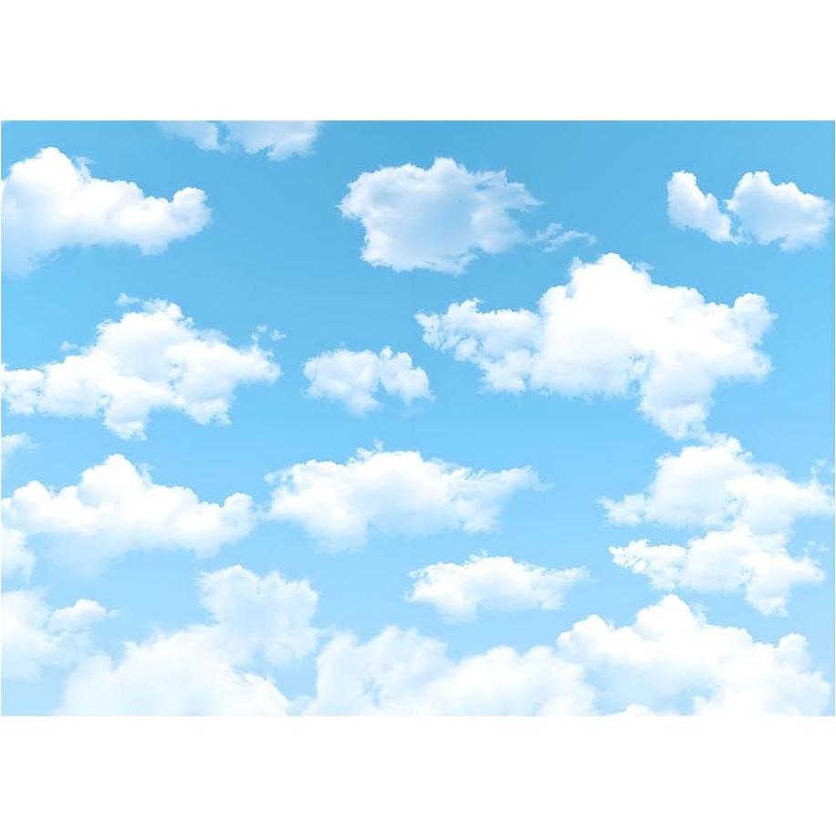 Telón de Fondo Fotográfico Yongqian 2.13x1.52m Cielo Azul Nubes