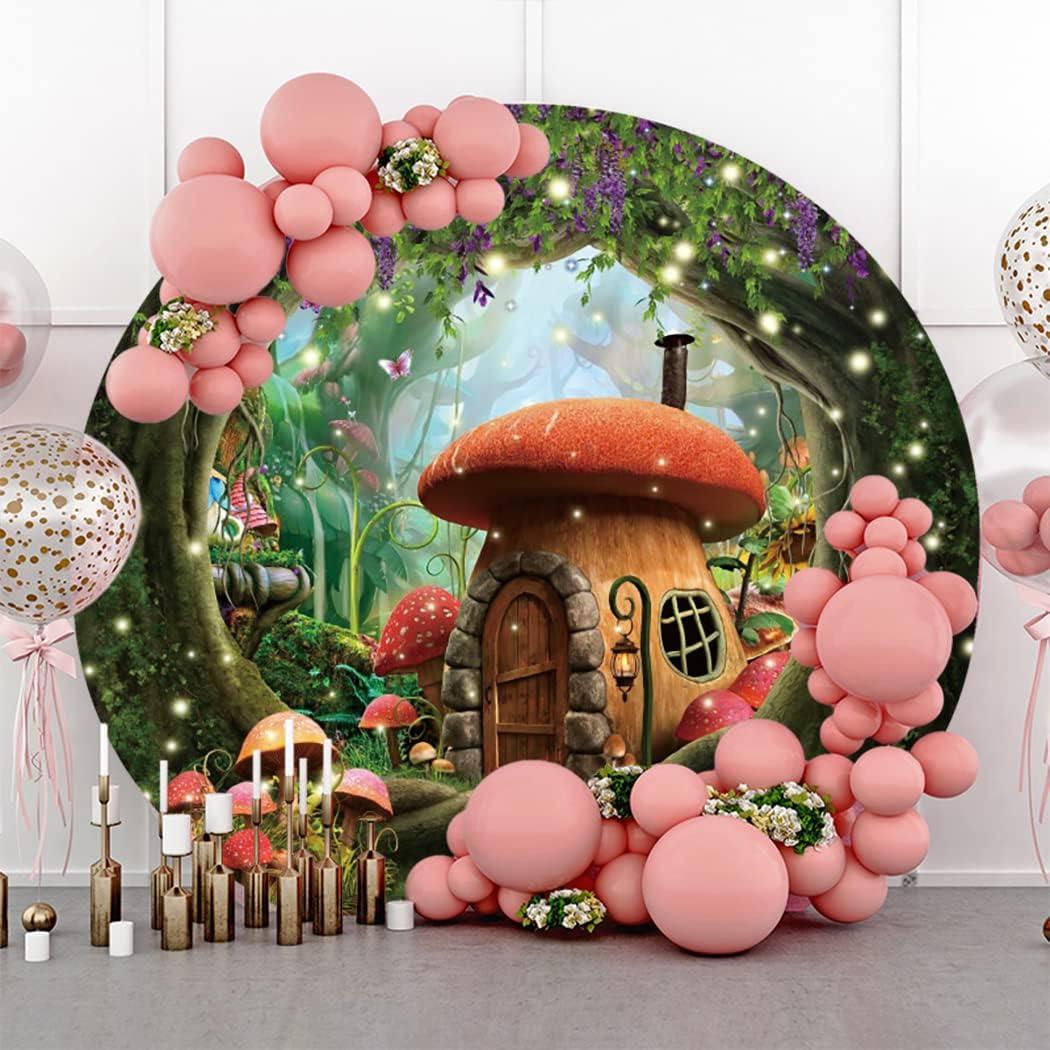 Fondo Redondo Laeacco 2m Bosque Encantado Poliester Fiesta