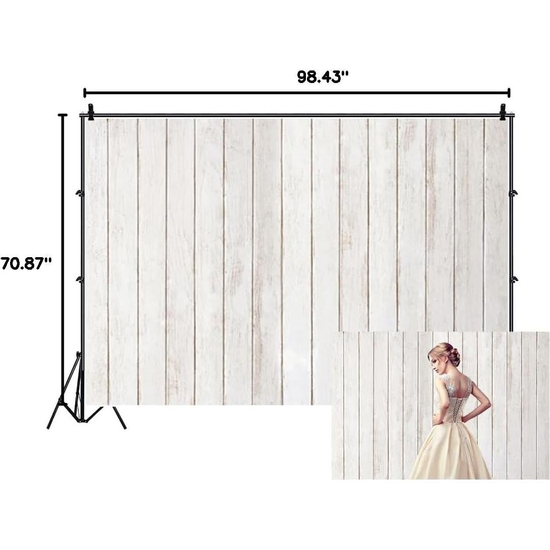 Fondo Fotográfico Renaiss 2.44x1.83m Poliester Vintage Blanco